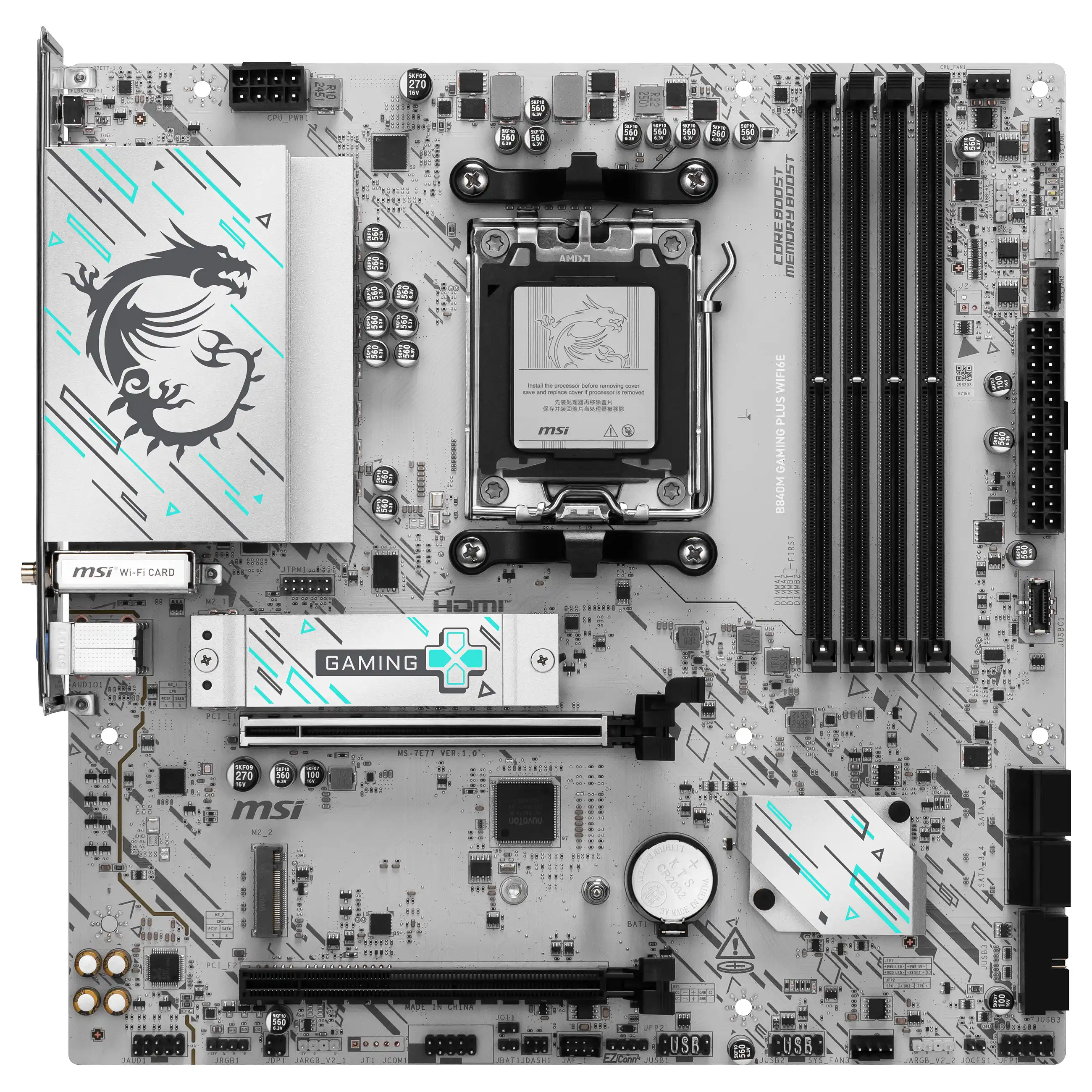 MSI B840M GAMING PLUS WIFI6E Motherboard AMD B840 Sockel AM5 micro ATX PC-Zubehoer