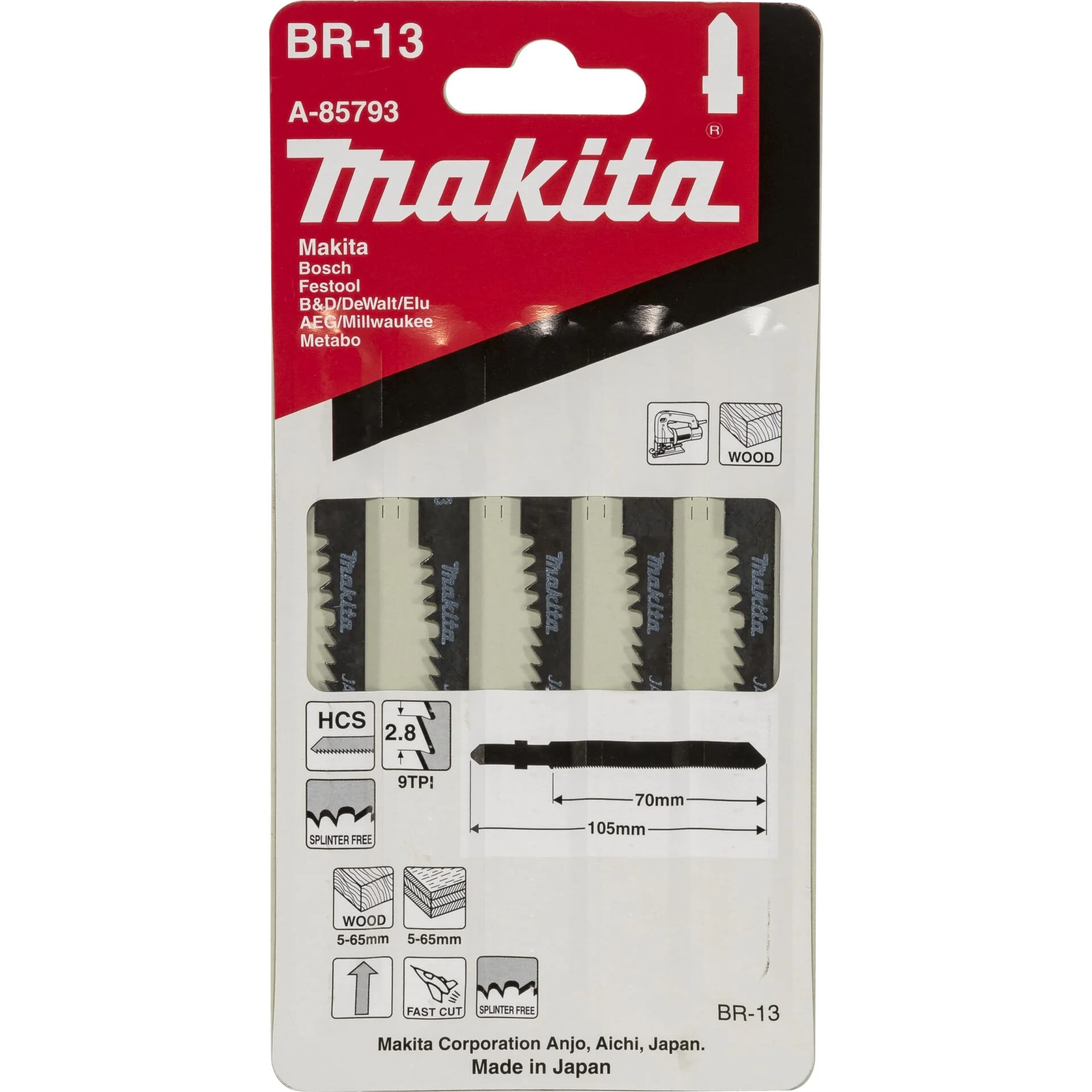 Makita A 85793 Stichsaegeblatt BR 13 Saegen