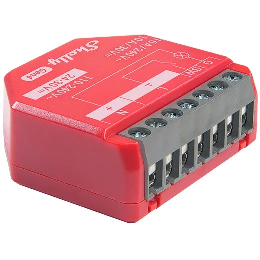 Shelly   Unterputz   1PM Gen4   Relais   max 16A   1 Kanal   Messfunktion   WLAN   Matter   Zigbee   Bluetooth Smart Home