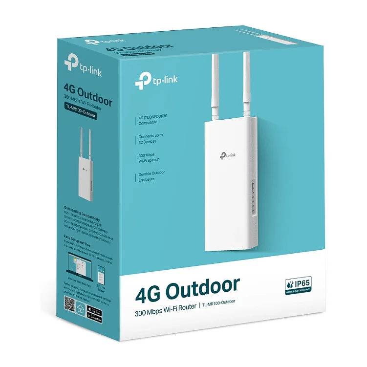 TP Link TL MR100 OUTDOOR WLAN Router Schnelles Ethernet Einzelband 2 4GHz 4G Weiss