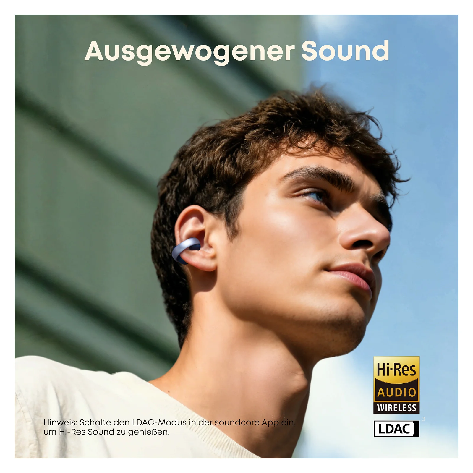 Anker soundcore aeroclip blue open ear clip earbuds hi res sound ldac nc ip55 ki gesttzte telefonate Over-Ear