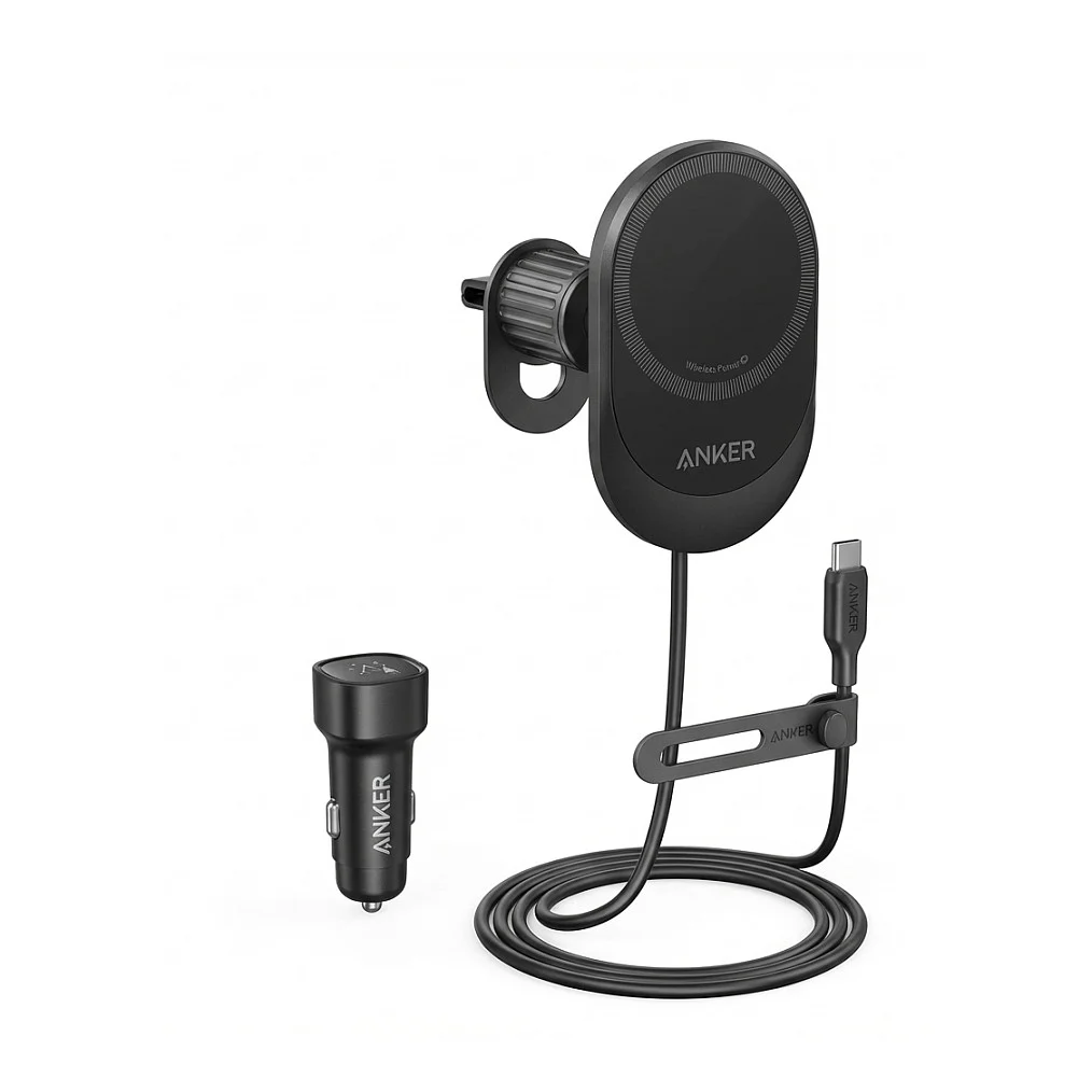 Anker MagGo Magnetic Wireless Car Charger 15W  Black Notebook & Tablet Zubehoer