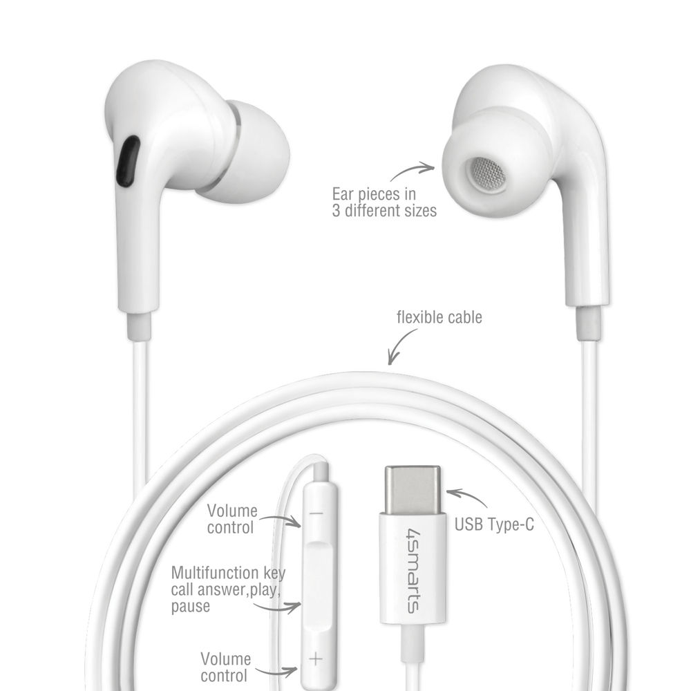 4SMARTS In Ear Headset  weiss Kopfhoerer
