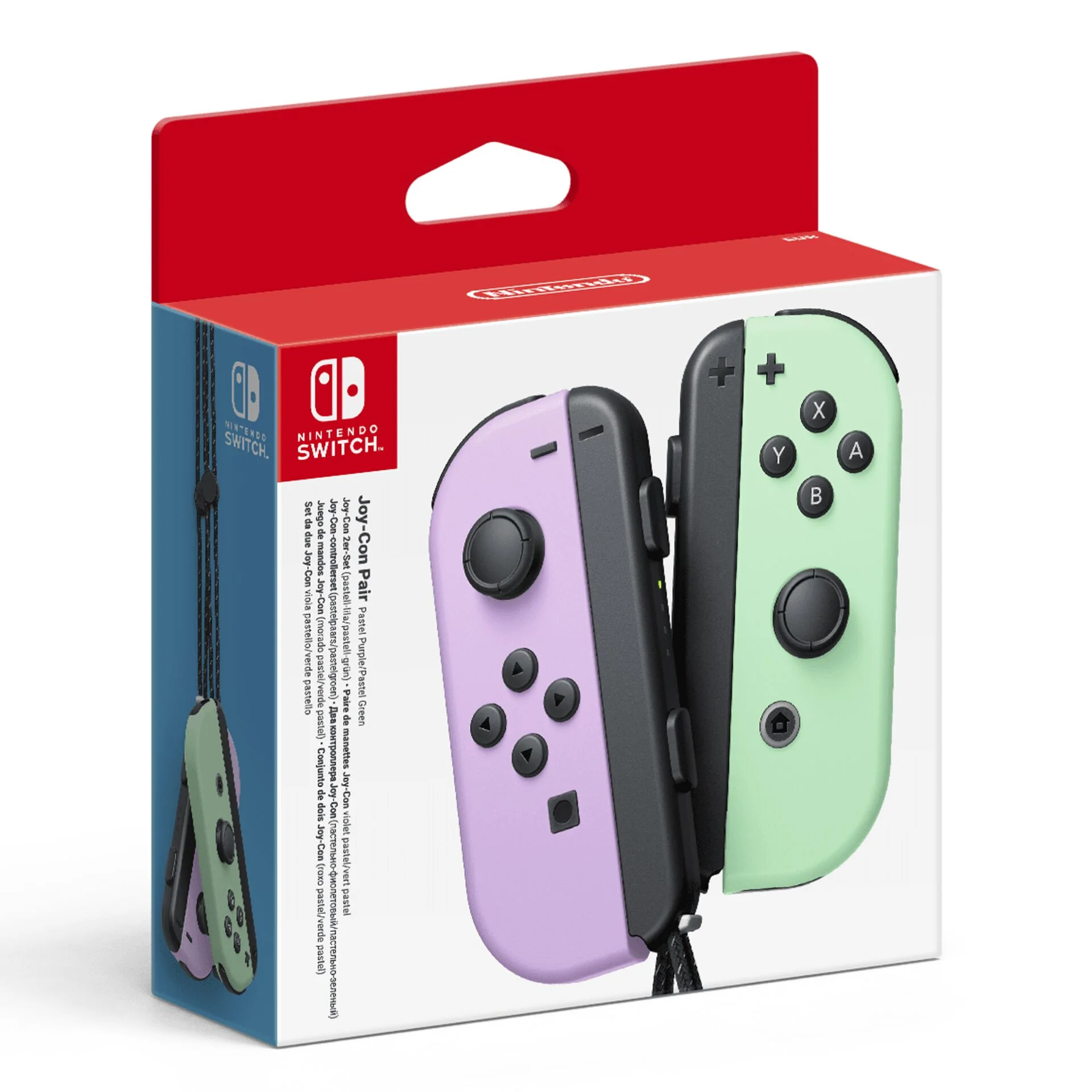 Nintendo Joy Con 2er Set pastell lila und pastell gruen Zubehoer Gaming