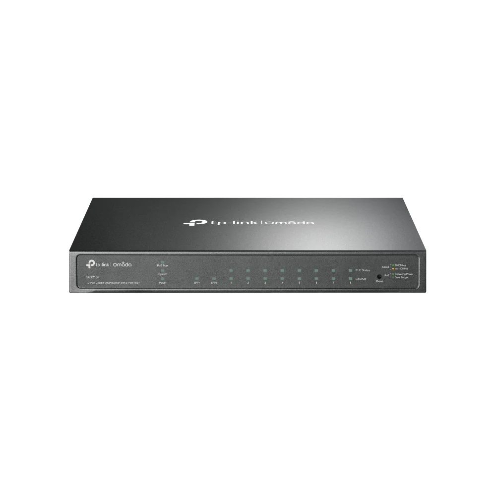 TP Link Omada SG2210P Netzwerk Switch Managed L2 L2 Gigabit Ethernet 10 100 1000 Power over Ethernet PoE Schwarz