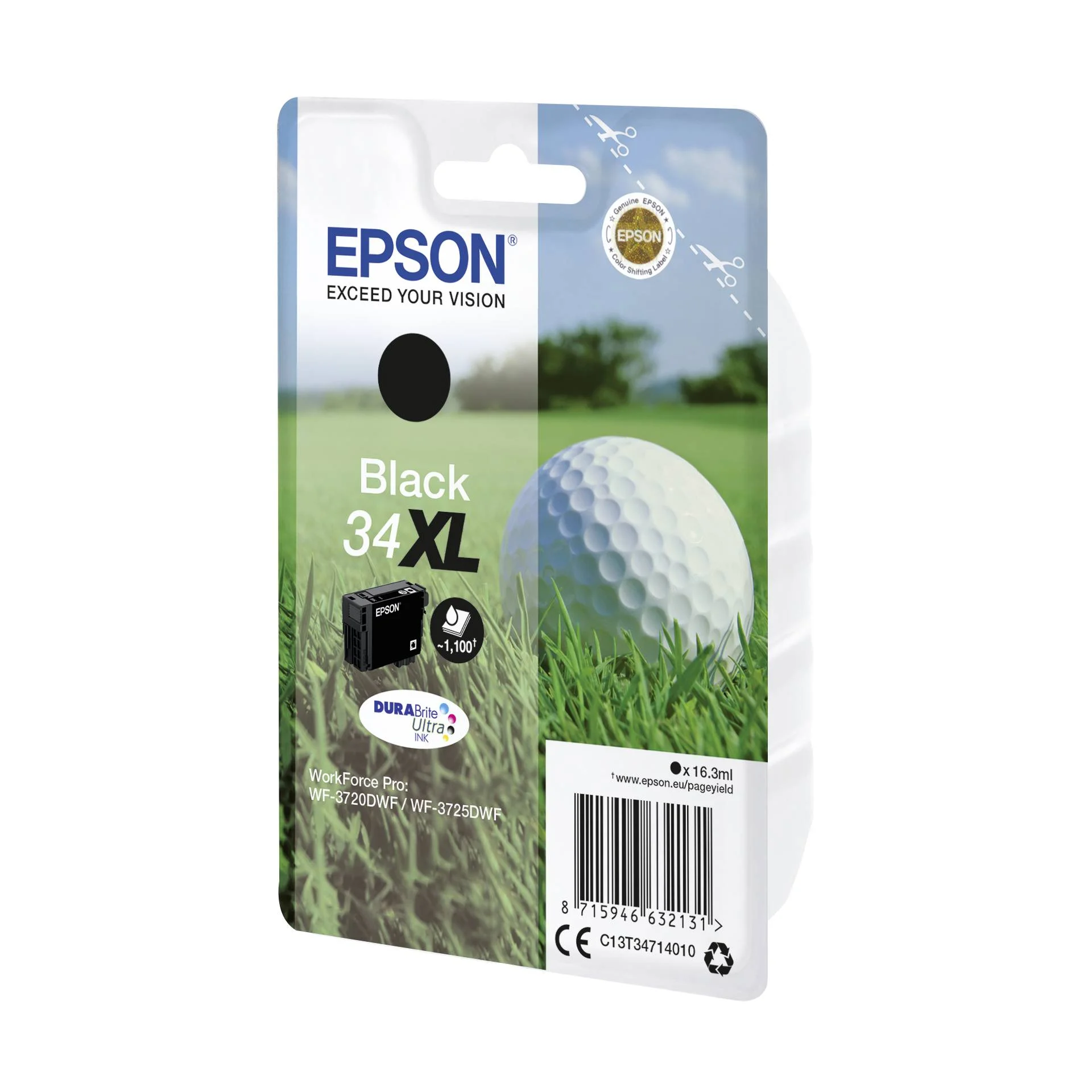 Epson Tintenpatrone schwarz DURABrite Ultra Ink 34 XL T 3471 Drucker & Scanner