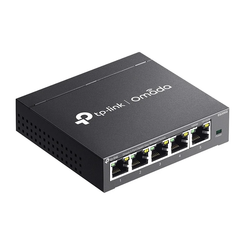 TP Link Omada ES205G Managed Gigabit Ethernet  10 100 1000  Power over Ethernet  PoE  Schwarz Switches