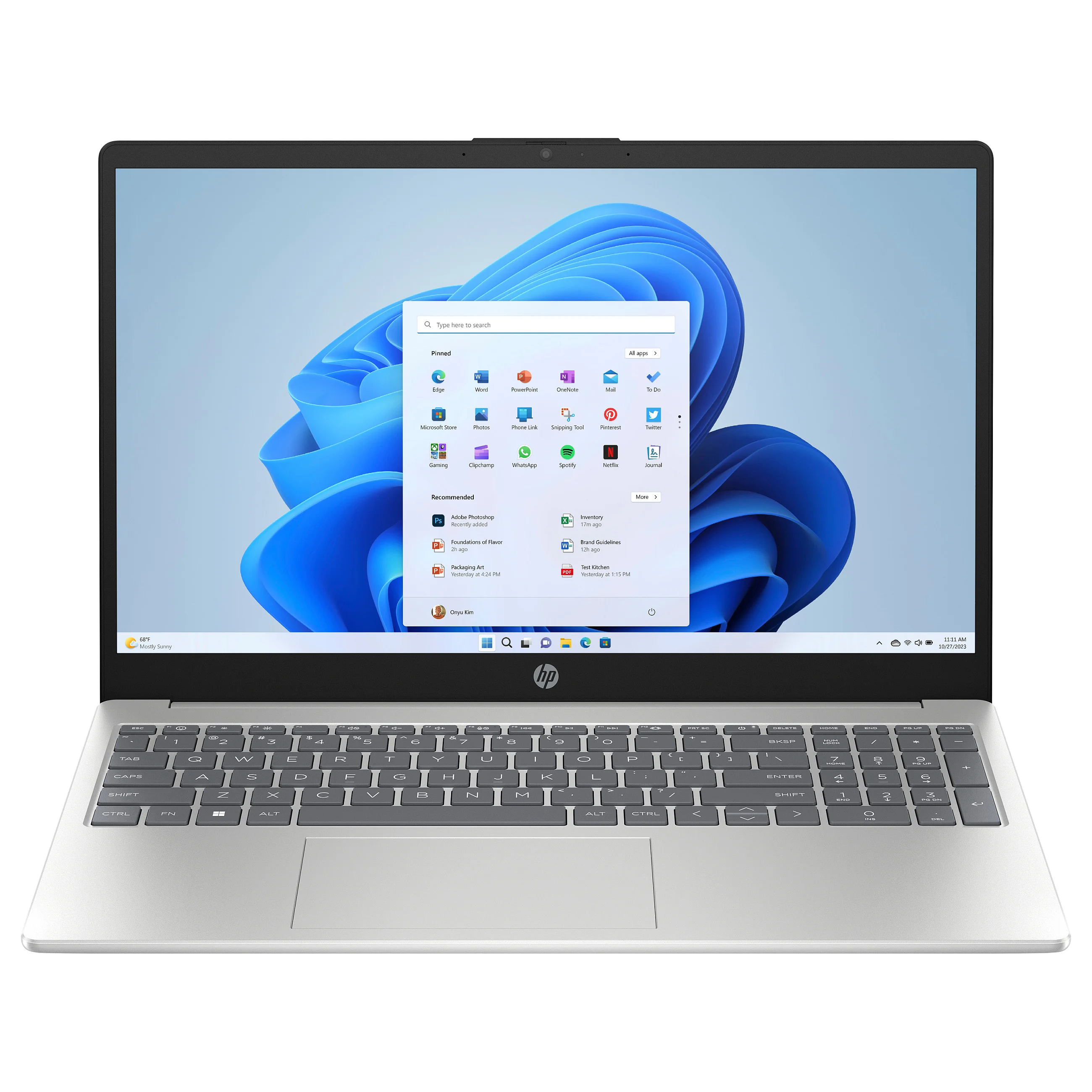 HP 15 fd0517ng Intel  Celeron  N100 Laptop 39 6 cm  15 6   Full HD 8 GB DDR4 SDRAM 512 GB SSD Wi Fi 6  802 11ax  Windows 11 Home Silber Laptops & Notebooks