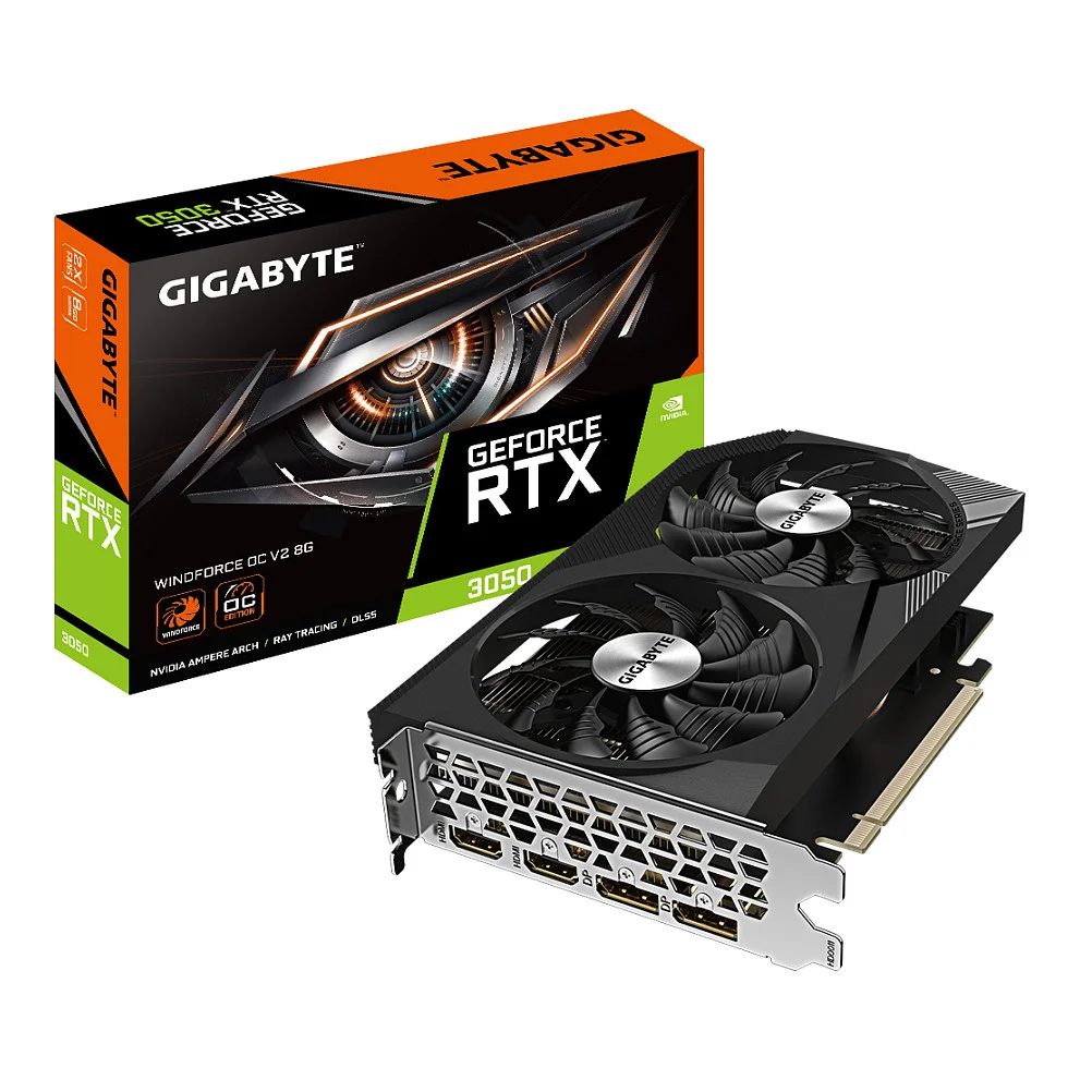 GIGABYTE GeForce RTX 3050 WINDFORCE OC V2 8G NVIDIA 8 GB GDDR6 PC-Komponenten