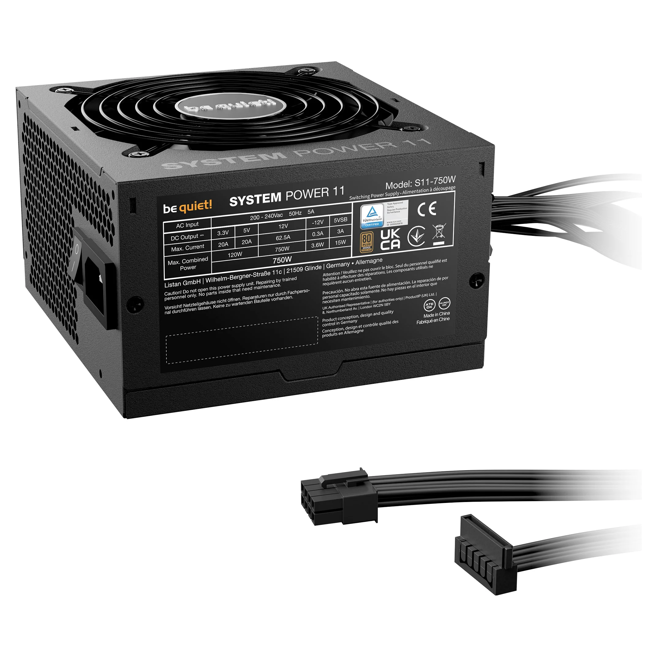be quiet  System Power 11 750W Netzteil 20 4 pin ATX ATX Schwarz PC-Komponenten