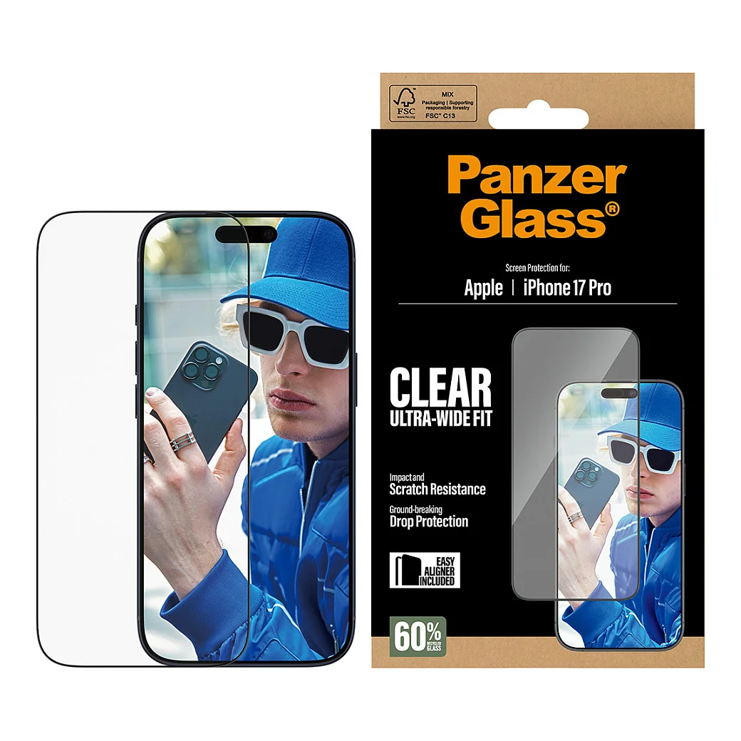 PanzerGlass   Displayschutz iPhone 17 Pro   Ultra Wide Fit m  EasyAligner Notebook & Tablet Zubehoer