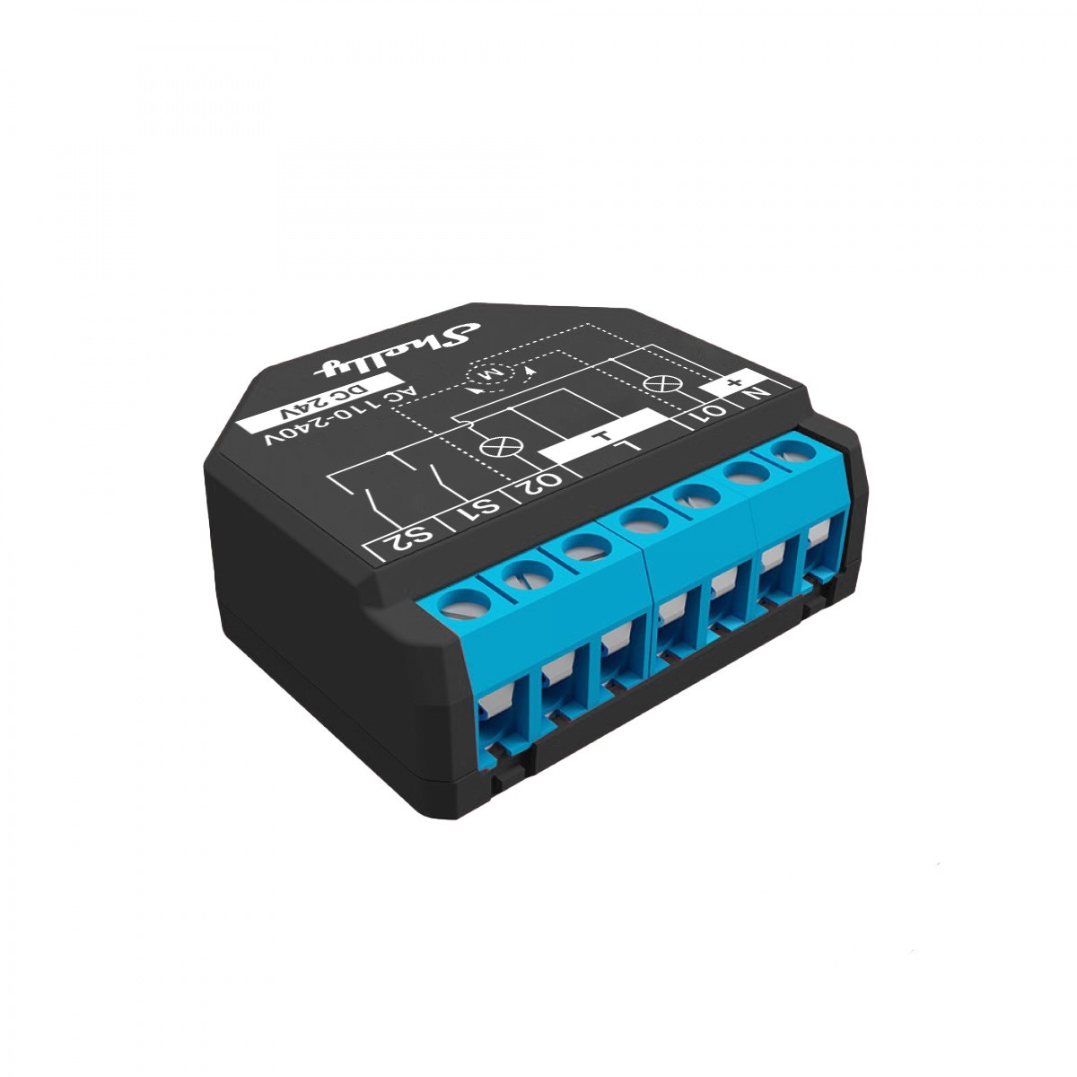 Shelly Relais Plus 2PM WLAN max  16A 2 Kanaele BT Messfunktion Unterputz Smart Home Zubehoer