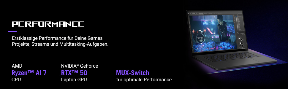 ASUS ROG Zephyrus G16 GA605KM QR009W AMD Ryzen AI 7 350 Laptop 40 6 cm  16   WQXGA 32 GB LPDDR5x SDRAM 1 TB SSD NVIDIA GeForce RTX 5060 Wi Fi 7  802 11be  Windows 11 Home Deutsch Weiss Notebooks & E-Book Reader
