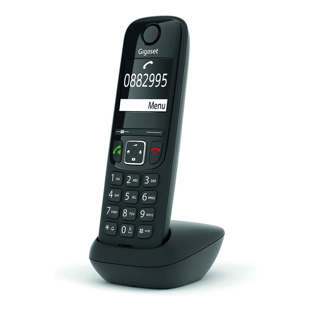 Gigaset AS690 HX Schnurloses Telefon Schwarz Anrufbeantworter DECT Schwarz