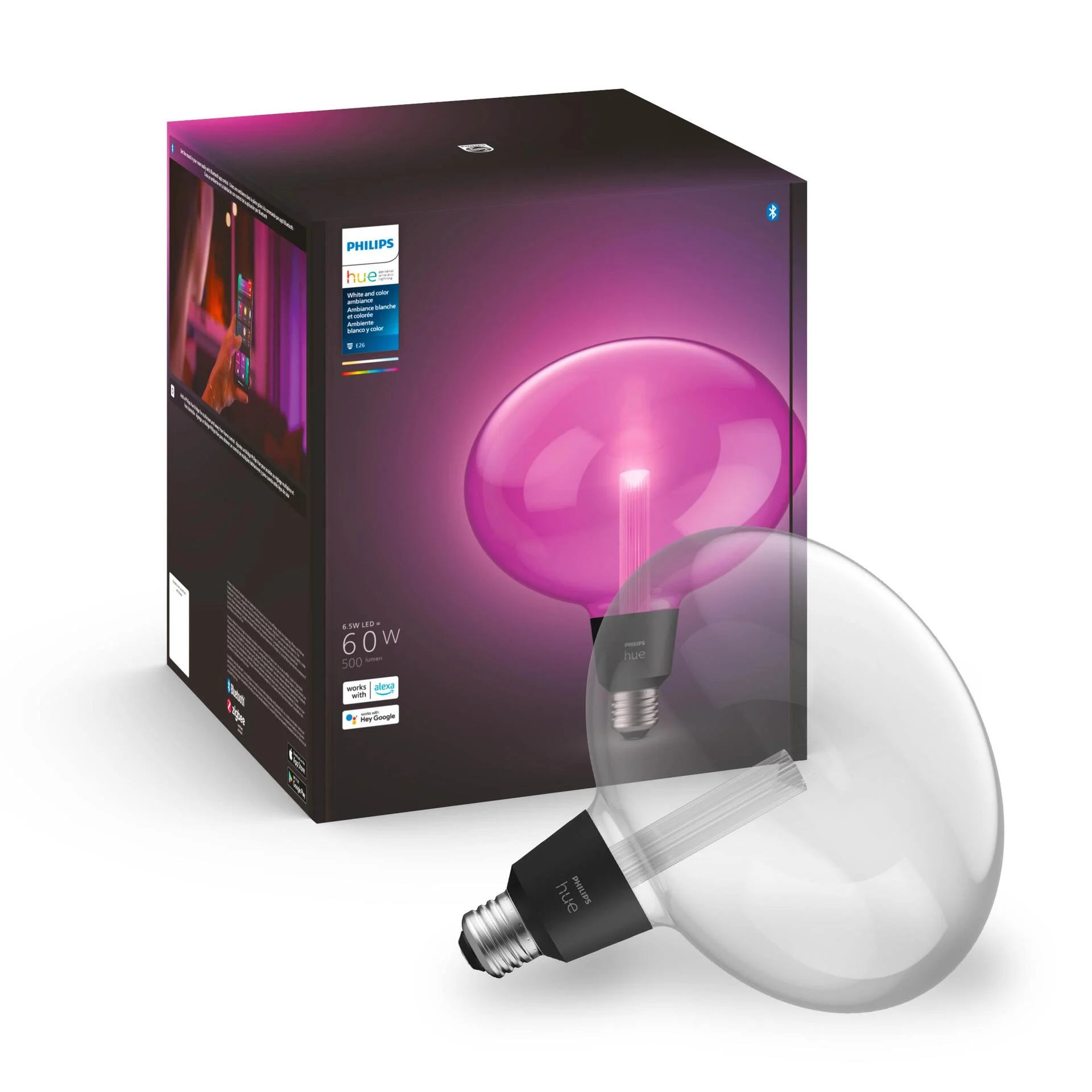Philips Hue White and Color ambiance E27   Lightguide Lampe Ellipse   500 Leuchtmittel & Lampen