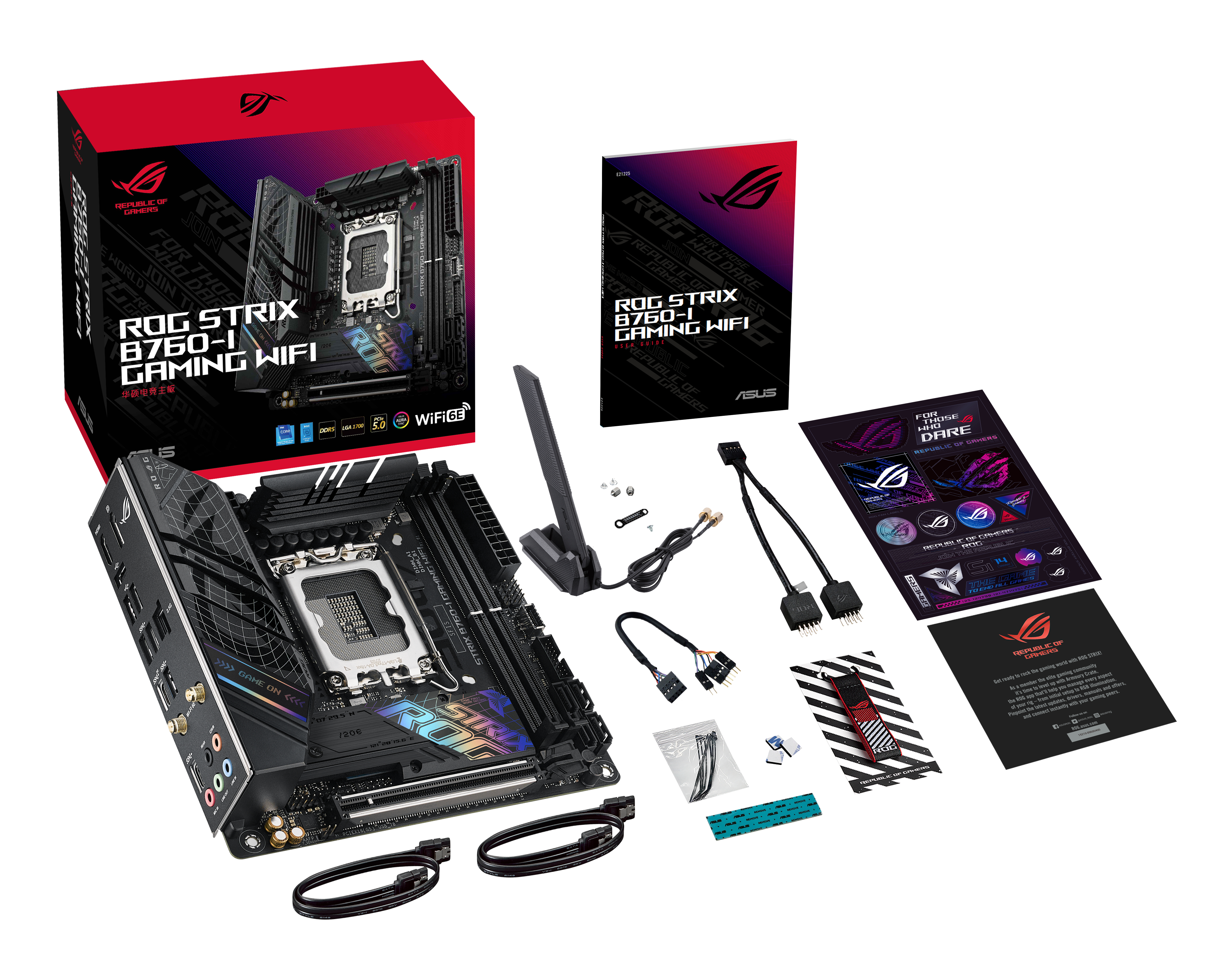 ASUS 1700 MB ROG STRIX B760 I GAMING WIFI DDR5 ITX PC-Zubehoer