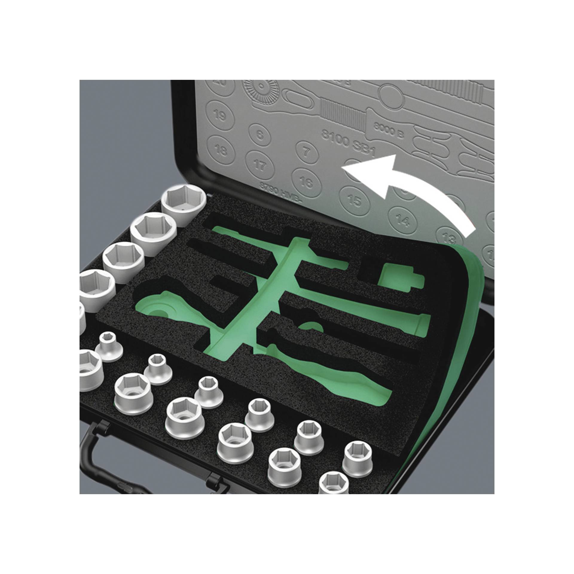 Wera 8100 SA 4 Zyklop Speed  Knarrensatz  14   zoellig Werkzeugsets