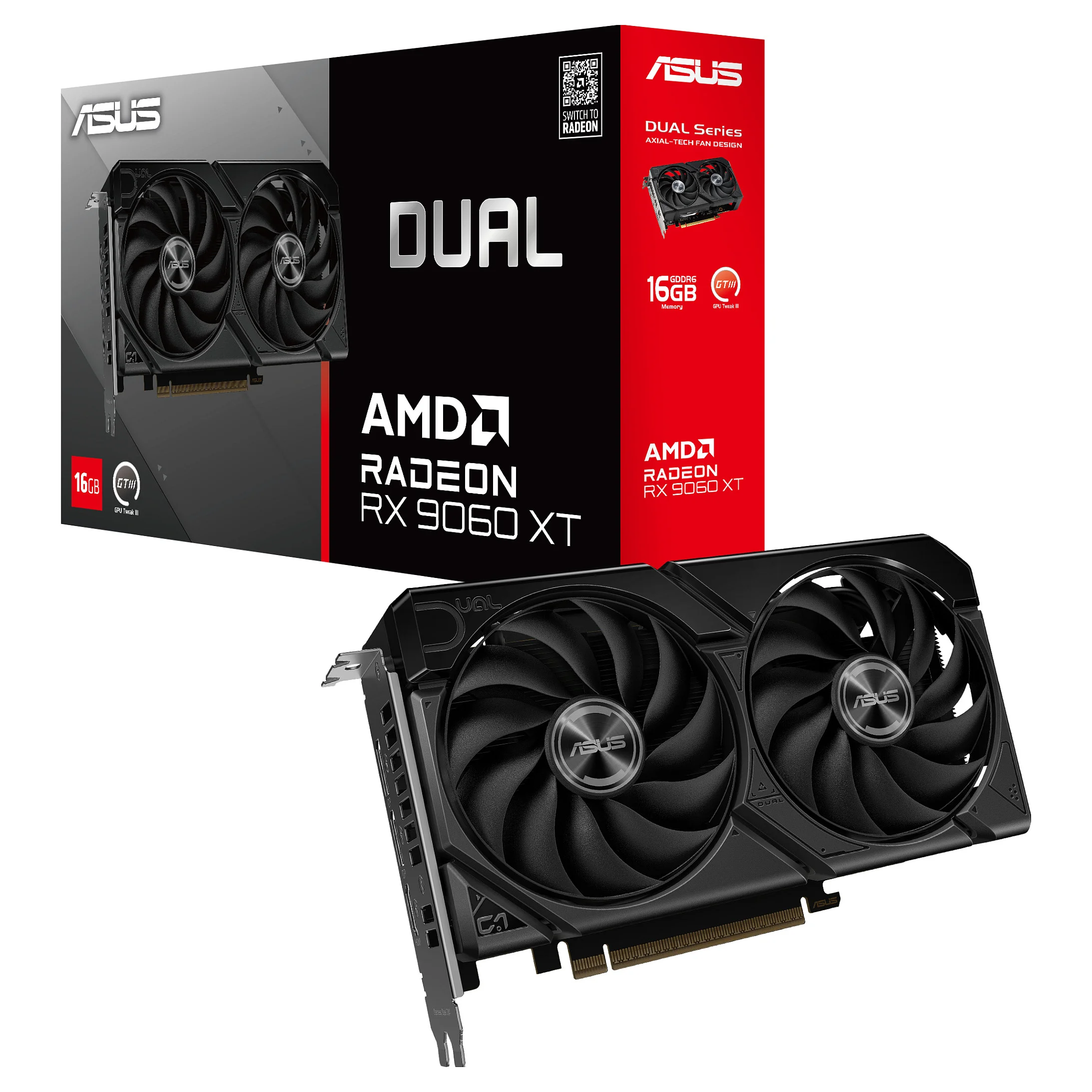 ASUS Dual  RX9060XT 16G AMD Radeon RX 9060 XT 16 GB GDDR6 PC-Zubehoer