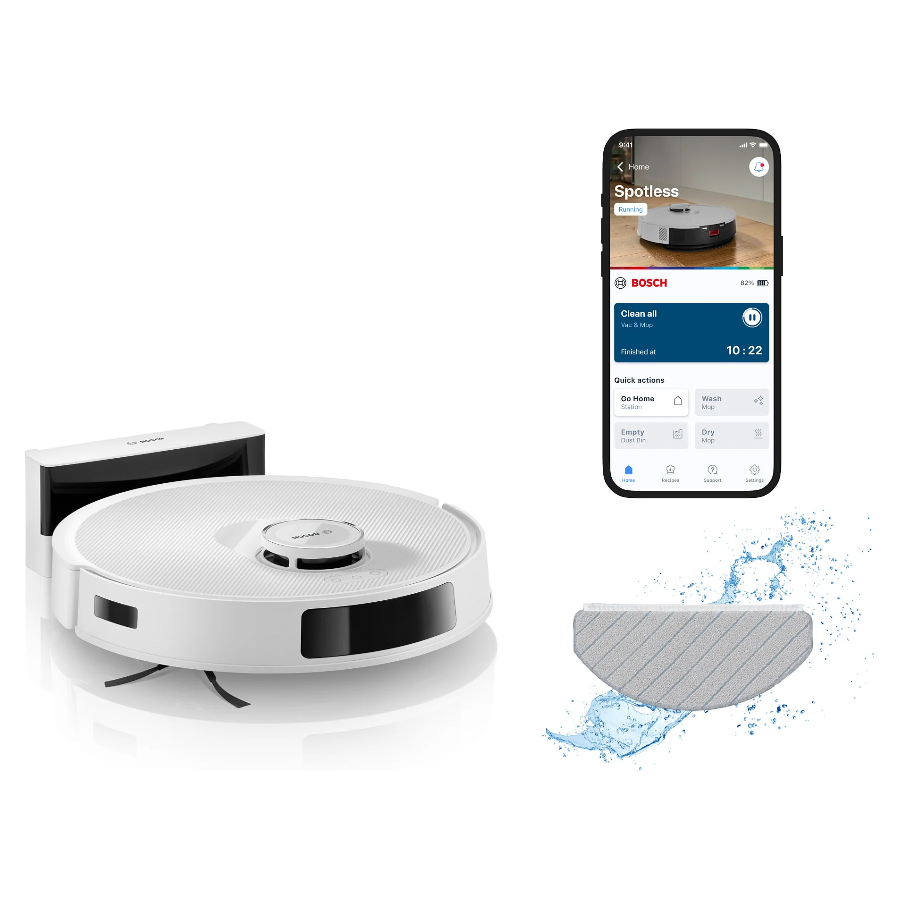 Bosch BCRC2W Saugroboter mit Wischfunktion