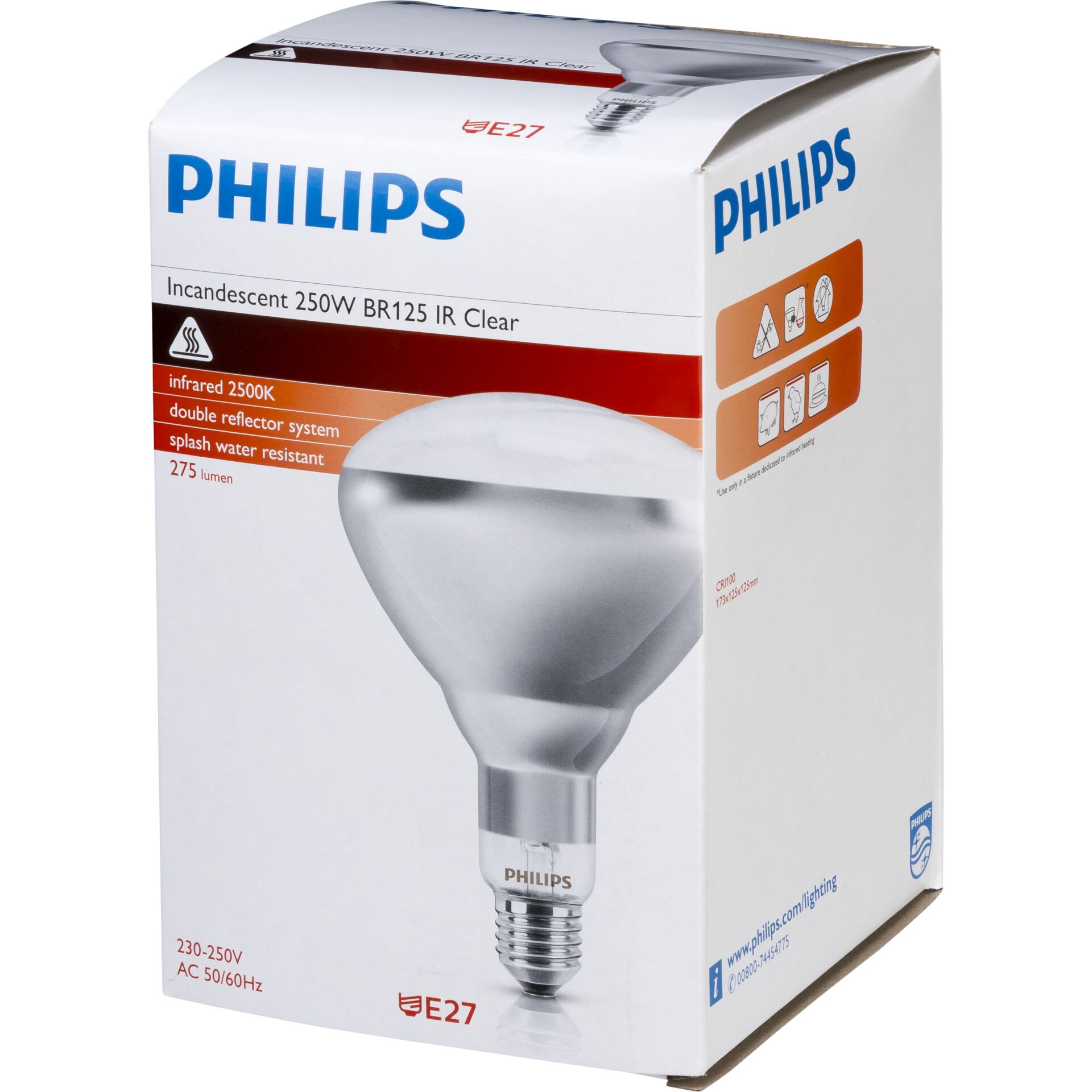 Philips 57523425 Infrarotlampe 250 W Gluehbirne Wellnessgeraete