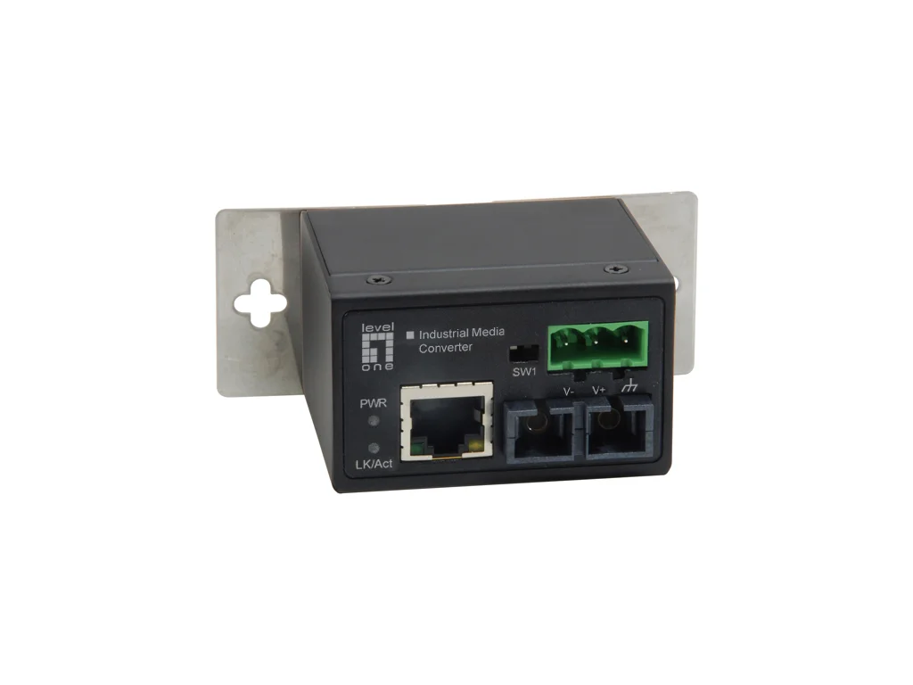 LevelOne IEC 4002 Netzwerk Medienkonverter 100 Mbit s Multi Modus Schwarz