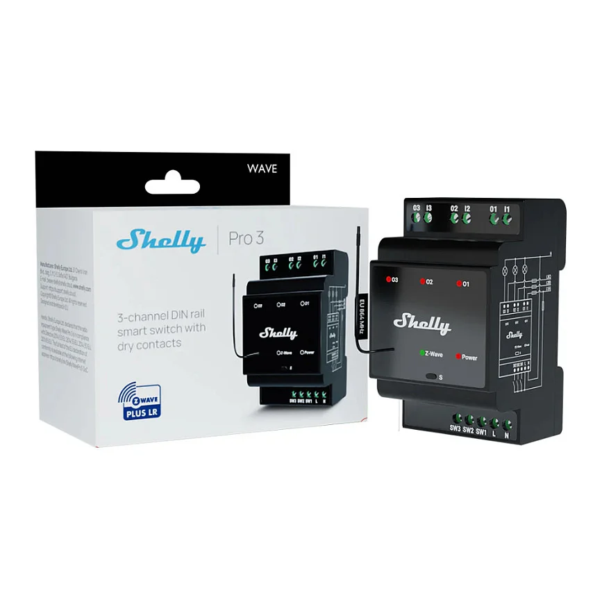 Shelly  Allterco Robotics LTD  Shelly Qubino Wave Pro 3 Steckdosen