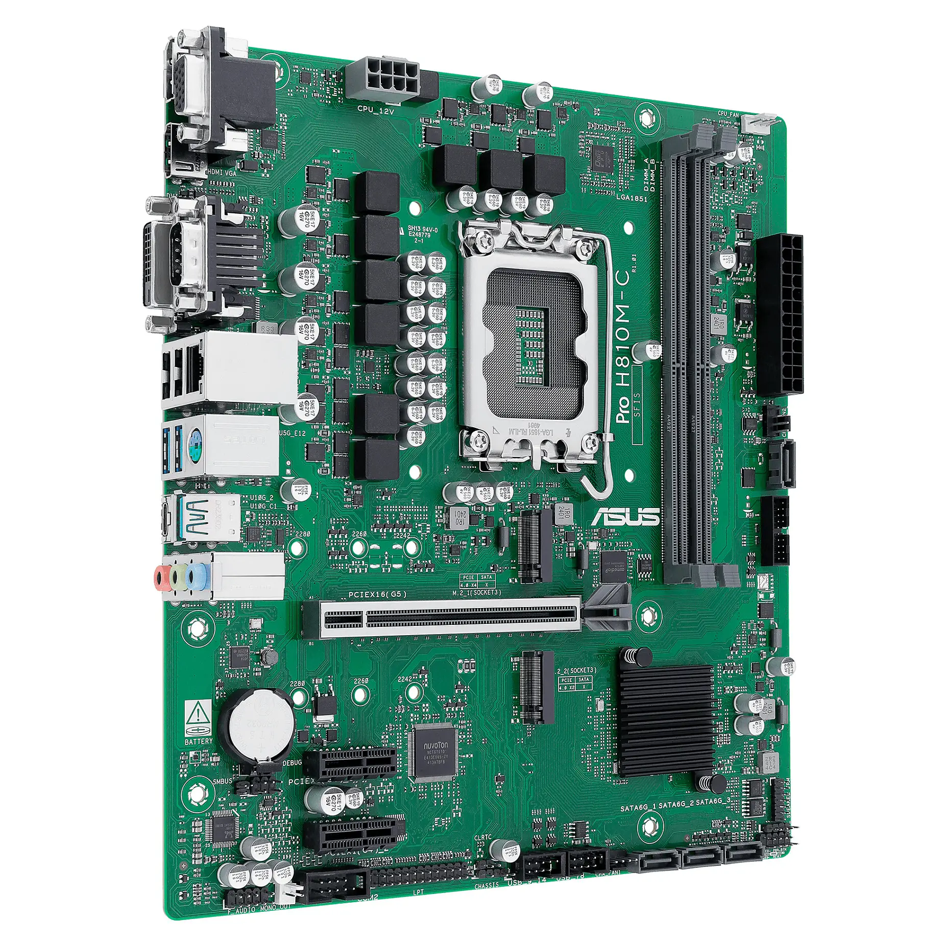ASUS PRO H810M C CSM Intel H810 LGA 1851  Socket V1  micro ATX PC-Komponenten