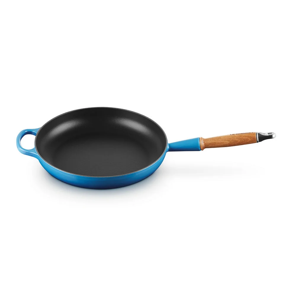 Le Creuset Saut pfanne mit Holzgriff Signature  28 cm  azure Pfannen & Toepfe