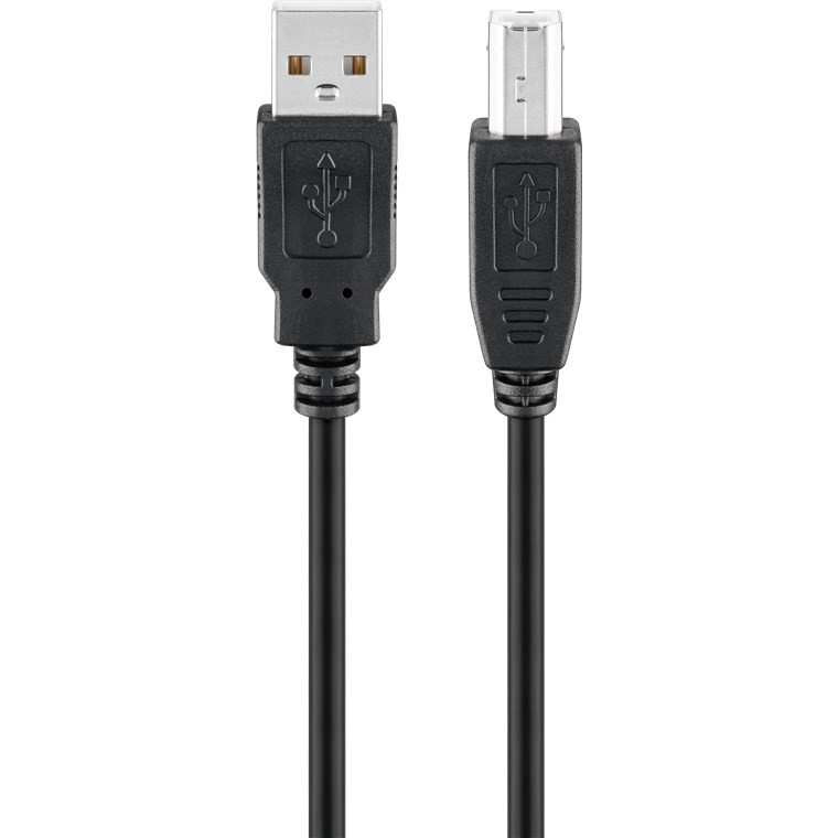 No Name USB 2 0 A   B  ST ST  1 8m Adapterkabel Grau PC-Zubehoer