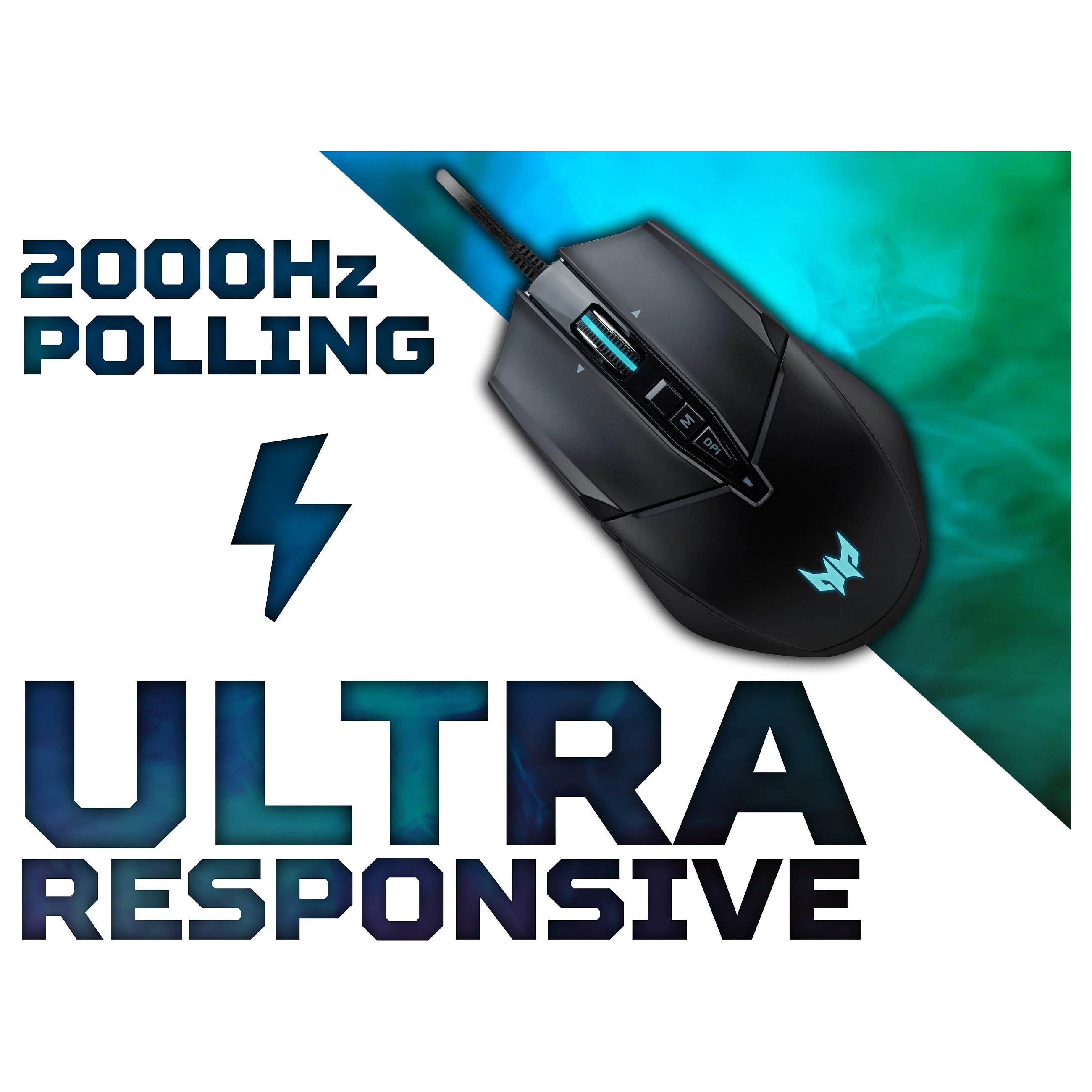 Acer Cestus 335 Maus Gaming Beidhaendig USB Typ A Optisch 19000 DPI Tastaturen & Mäuse