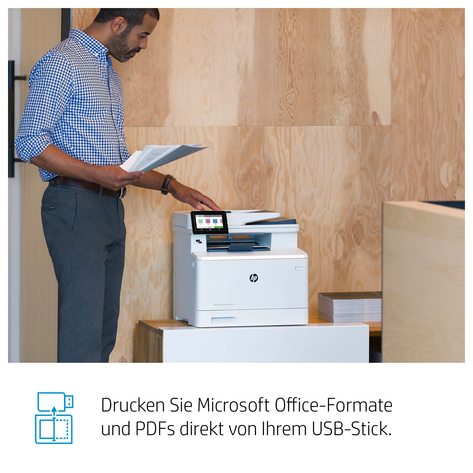 HP Color LaserJet Pro MFP M479dw  Farbe  Drucker fuer Drucken  Kopieren  Scannen  Mailen  Beidseitiger Druck  Scannen an E Mail PDF  Automatische Dokumentenzufuehrung  50 Blatt  Drucker & Scanner