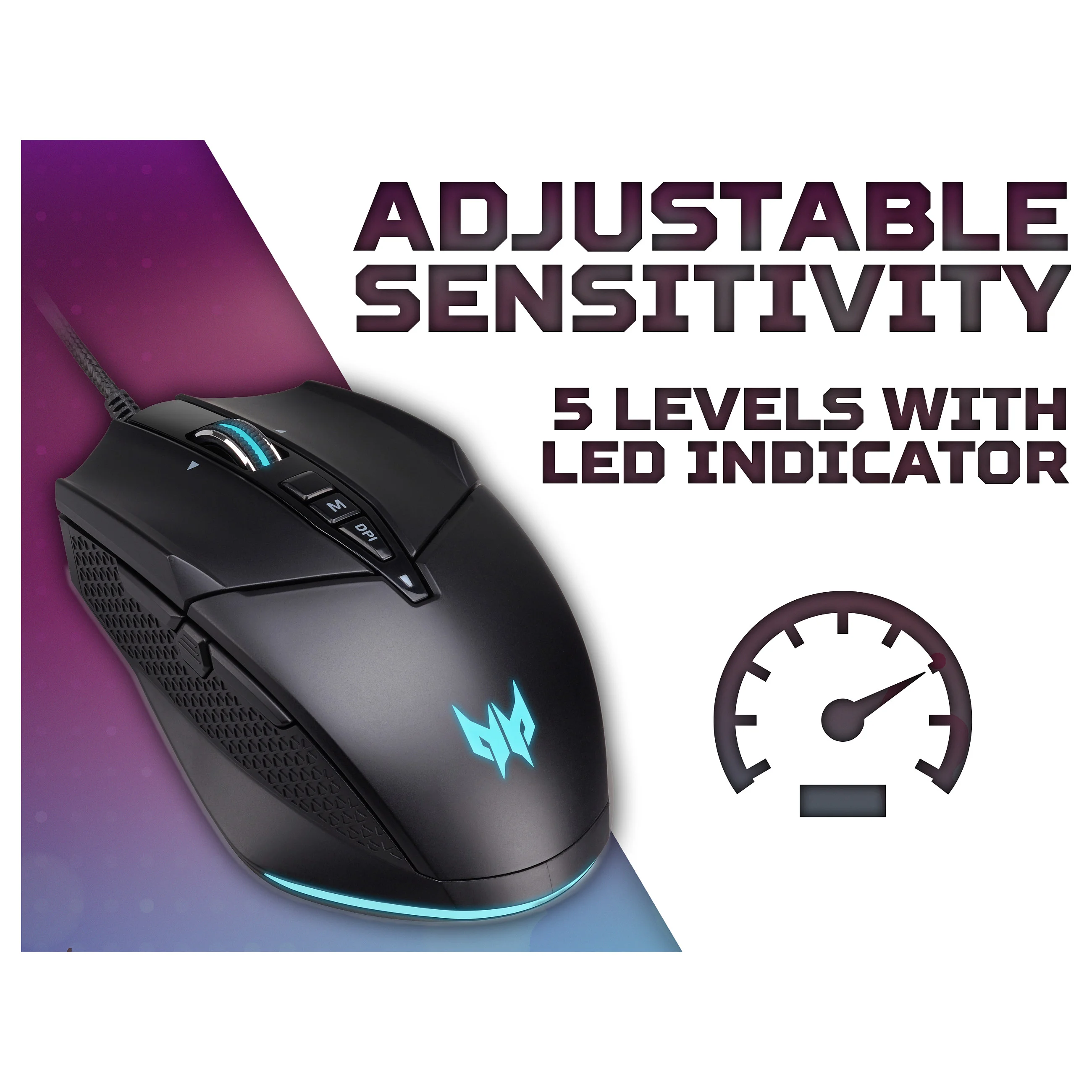 Acer Cestus 335 Maus Gaming Beidhaendig USB Typ A Optisch 19000 DPI Tastaturen & Maeuse