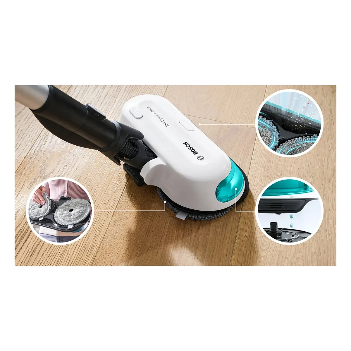 Bosch BSS712XHYG Stabstaubsauger Elektrischer Besen 2 in 1 Stabstaubsauger Akku Trocken HEPA Beutellos 0 3 l Aqua Farbe  Schwarz  Silber  Weiss 2 5 Ah Staubsauger & Reiniger