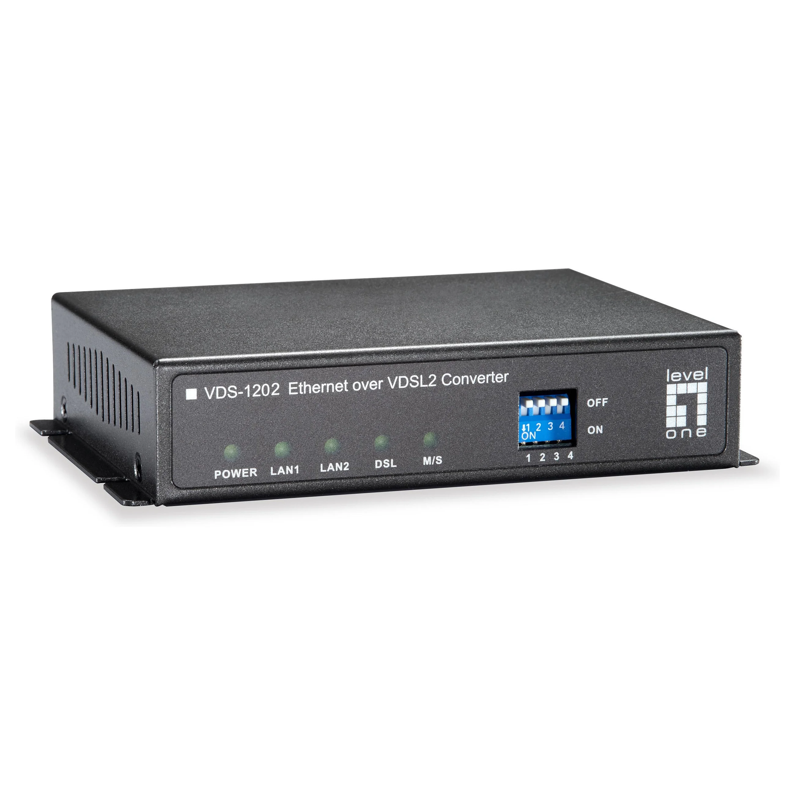 LevelOne VDS 1202 Netzwerk Medienkonverter 100 Mbit s Grau