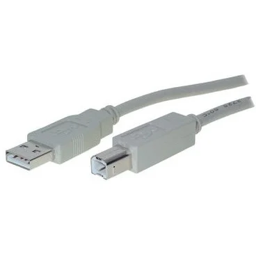 No Name USB 2 0 A   B  ST ST  3m Adapterkabel Grau PC-Zubehoer