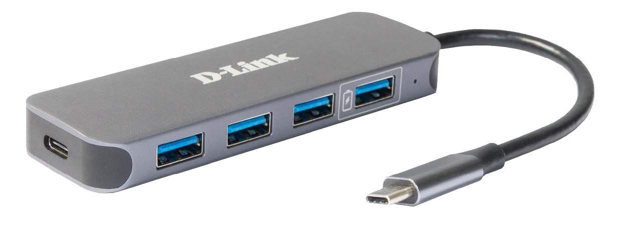 D Link DUB 2340 Schnittstellen Hub USB Typ C 5000 Mbit s Grau Netzwerk