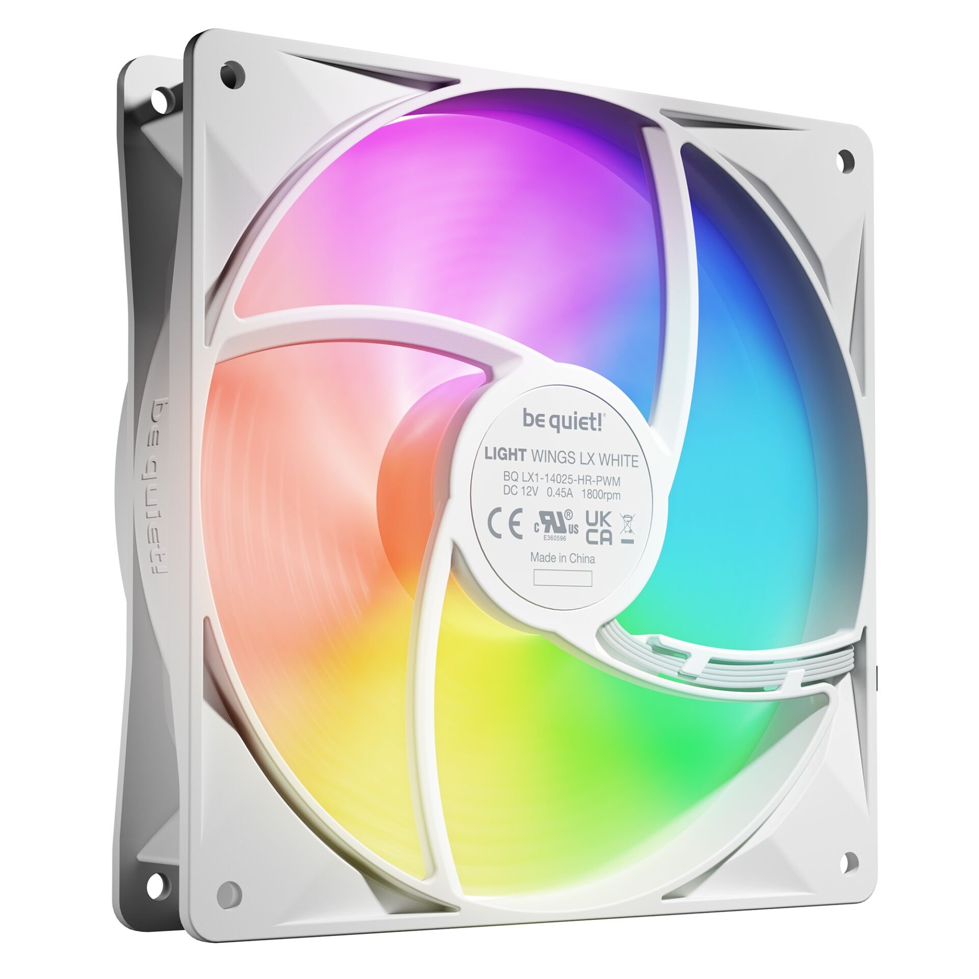 be quiet  LIGHT WINGS LX 140mm PWM High Speed 3 Pack White Computergehaeuse Ventilator 14 cm Weiss 3 Stueck e  PC-Komponenten