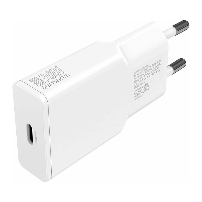 4SMARTS Netzladegert PDPlug Slim 30W GaN 1C  wei Notebook & Tablet Zubehoer