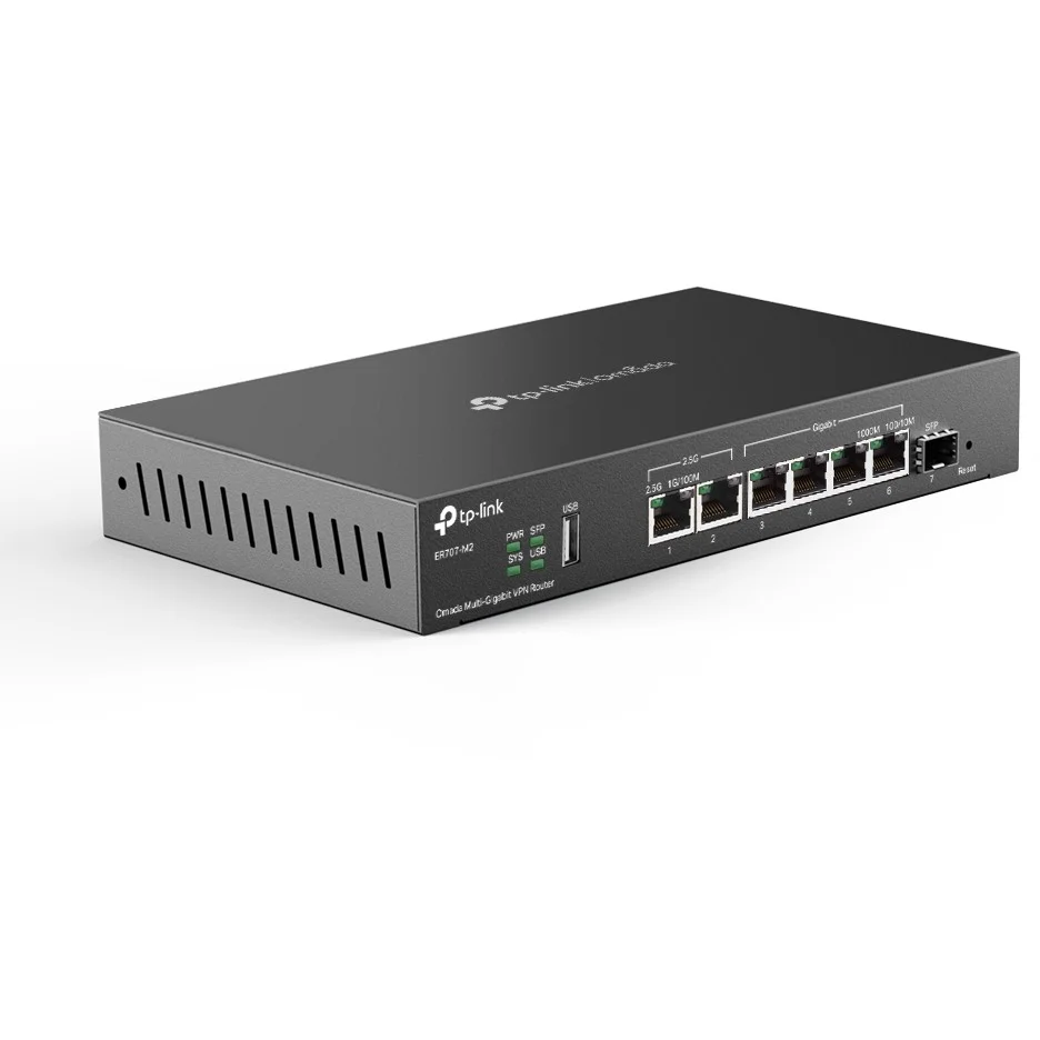 TP Link Omada ER707 M2 Kabelrouter 2 5 Gbit s Ethernet Schwarz   Schnelles Gigabit Router