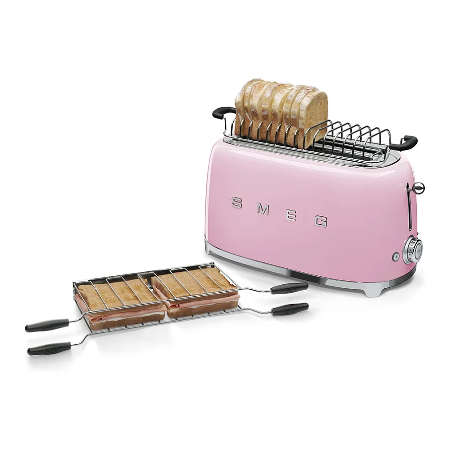 SMEG toaster 50 s style   4 toast s pink Kuechenkleingeraete