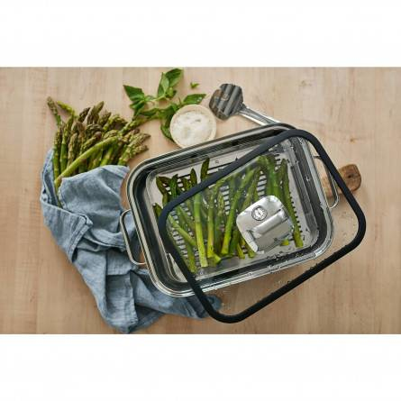 WMF 1741026040 Vitalis Compact Aroma Dampfgarer mit Silikondichtung Kuechenkleingeraete