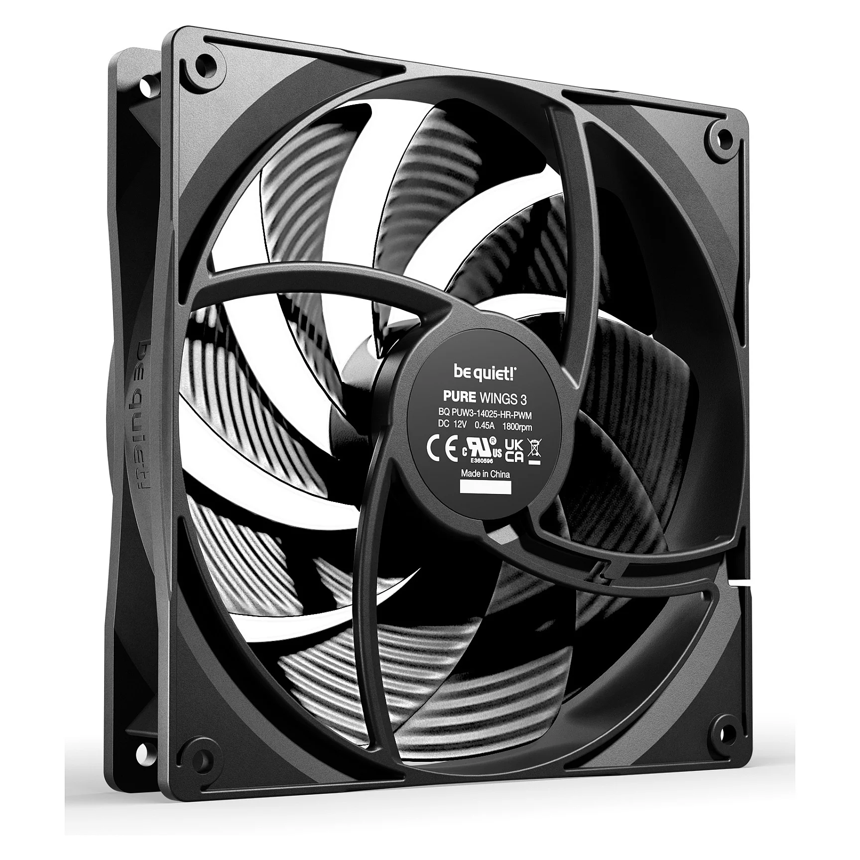 be quiet  Pure Wings 3 140mm   PWM high speed Triple Pack Computergehaeuse Ventilator 14 cm Schwarz 3 Stueck e  PC-Komponenten