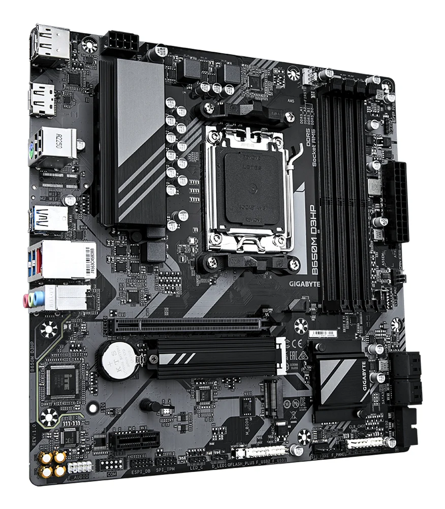GIGABYTE B650M D3HP Mainboard   AMD Ryzen 9000er Serie  5 2 2 Phasen VRM  bis zu 7600 MHz DDR5  OC   2xPCIe 4 0 M 2  2 5 GbE LAN  USB 3 2 Gen 1 PC-Zubehoer