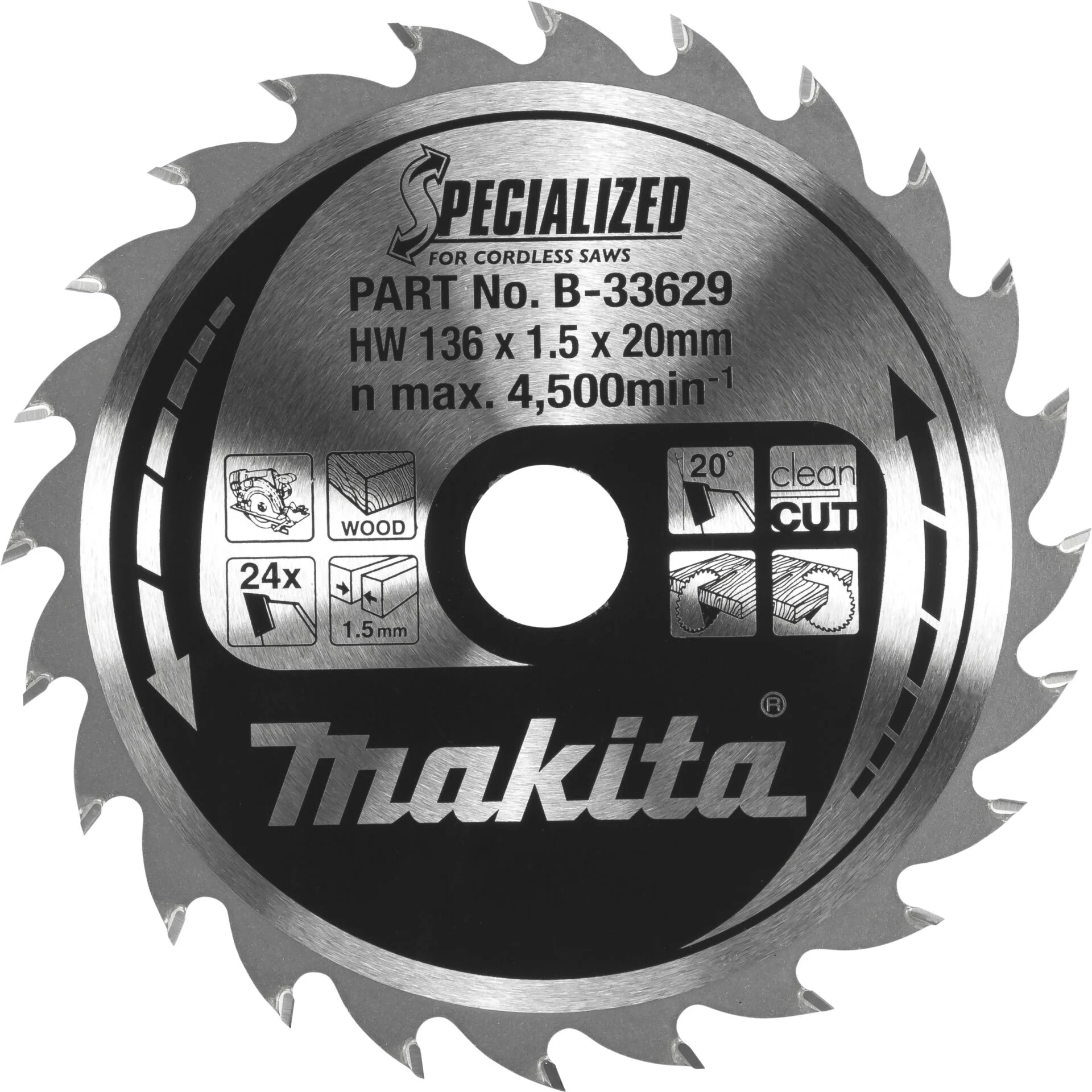 Makita B 33897 Saegeblatt Set 136x20x16Z 24Z Saegen