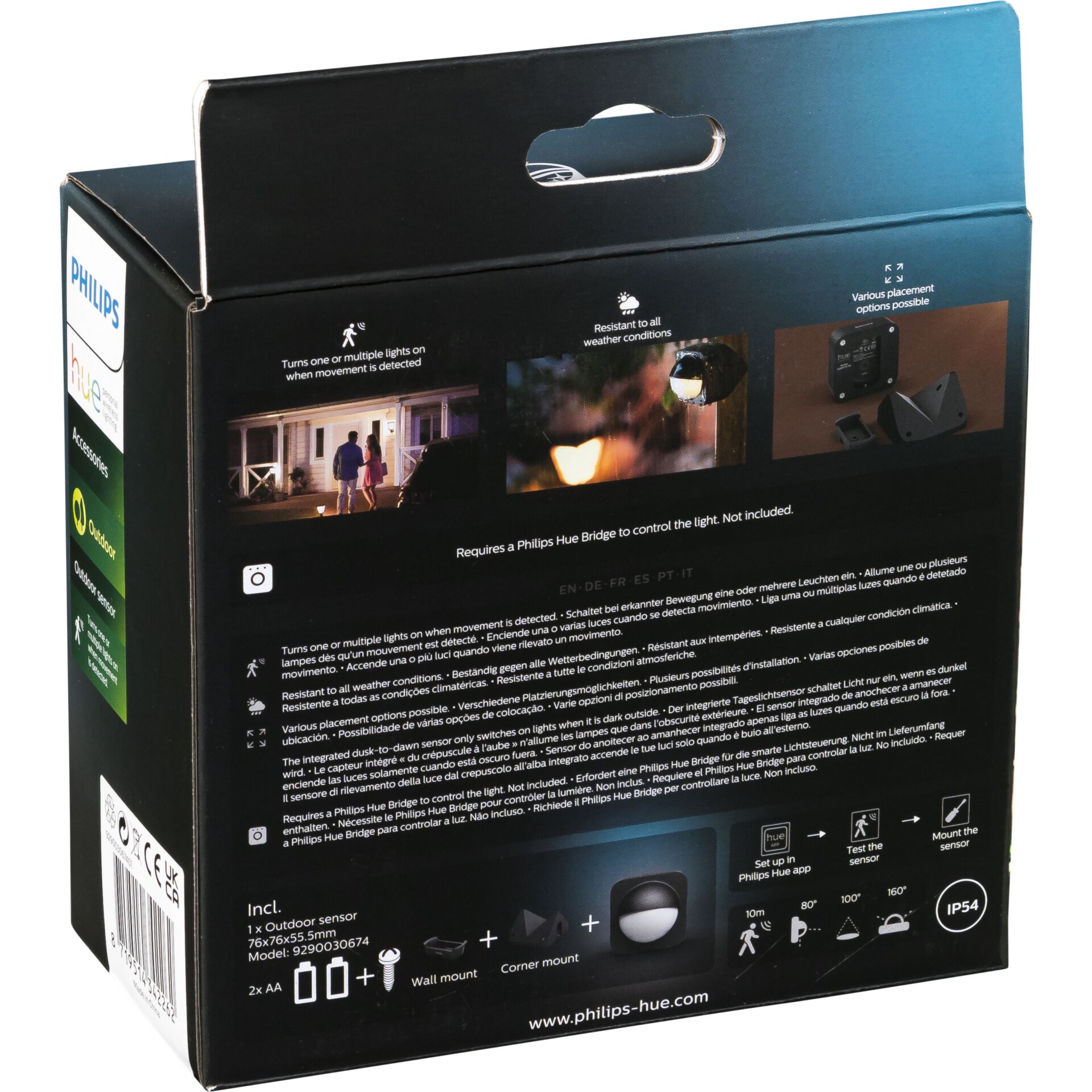 Philips Motion Sensor Outdoor schwarz Alarmanlagen & Bewegungsmelder