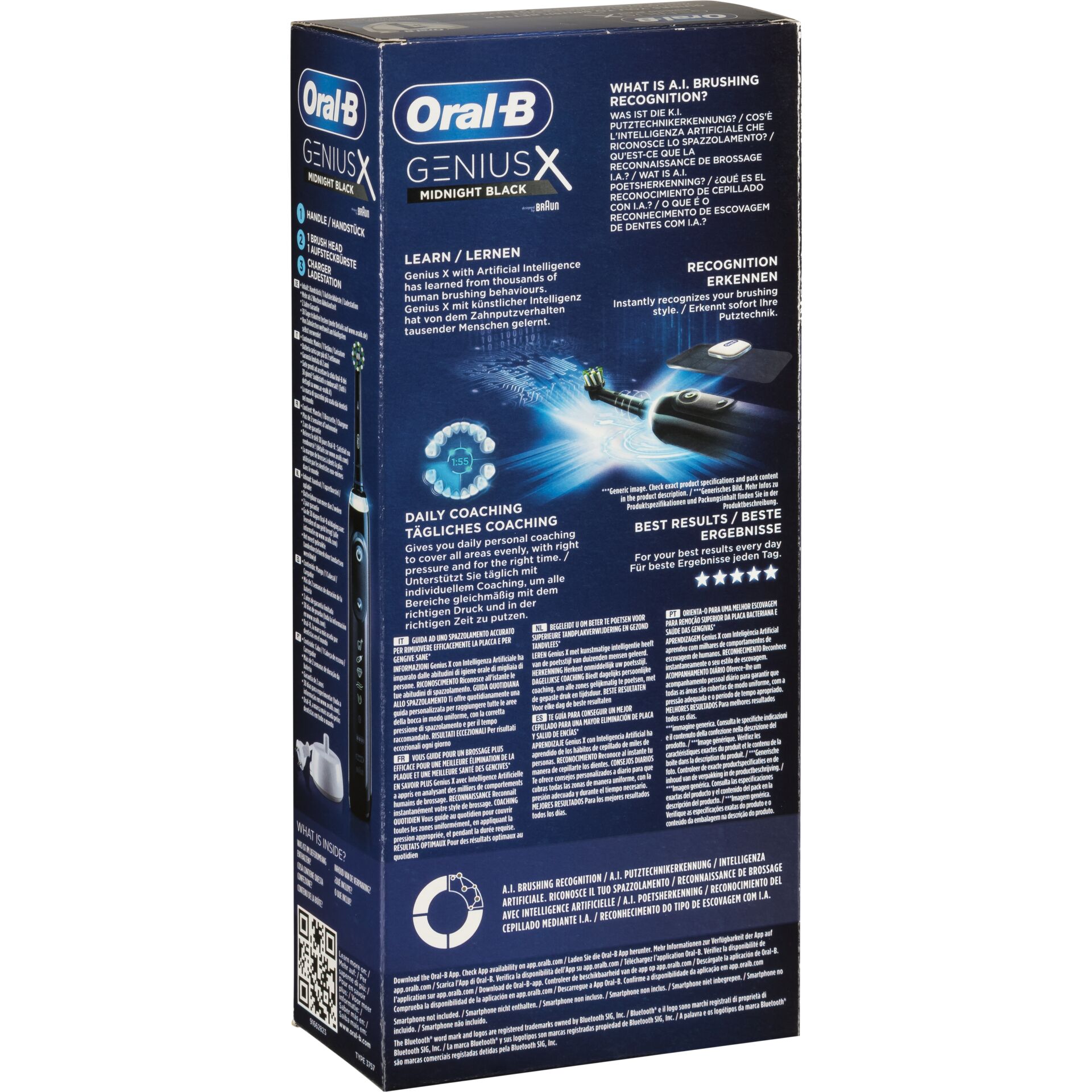 Oral B Elektrische Zahnbuerste Genius X  Midnight Black Zahnpflege