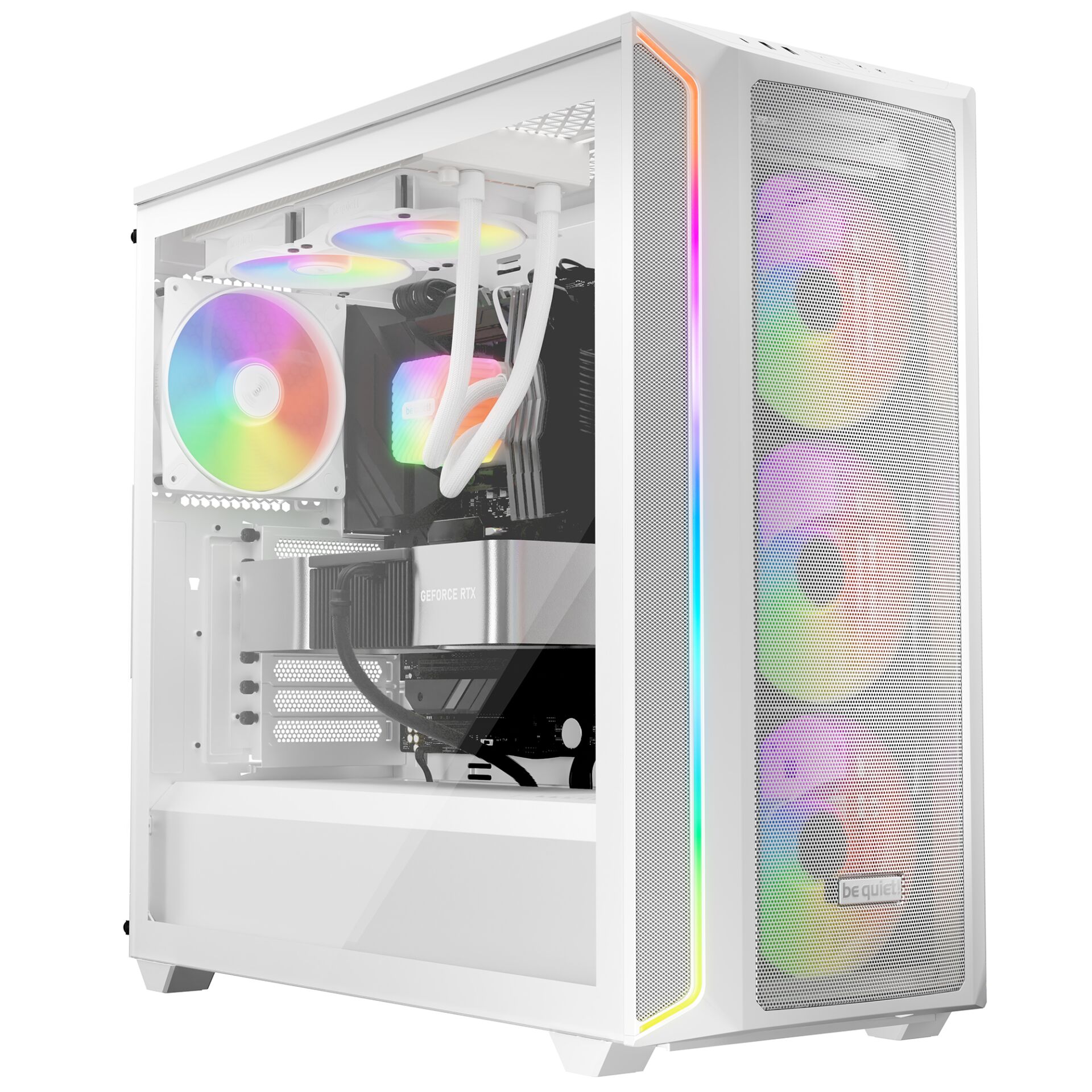 be quiet  LIGHT WINGS LX 140mm PWM 3 Pack White Computergehaeuse Ventilator 14 cm Weiss 3 Stueck e  PC-Komponenten