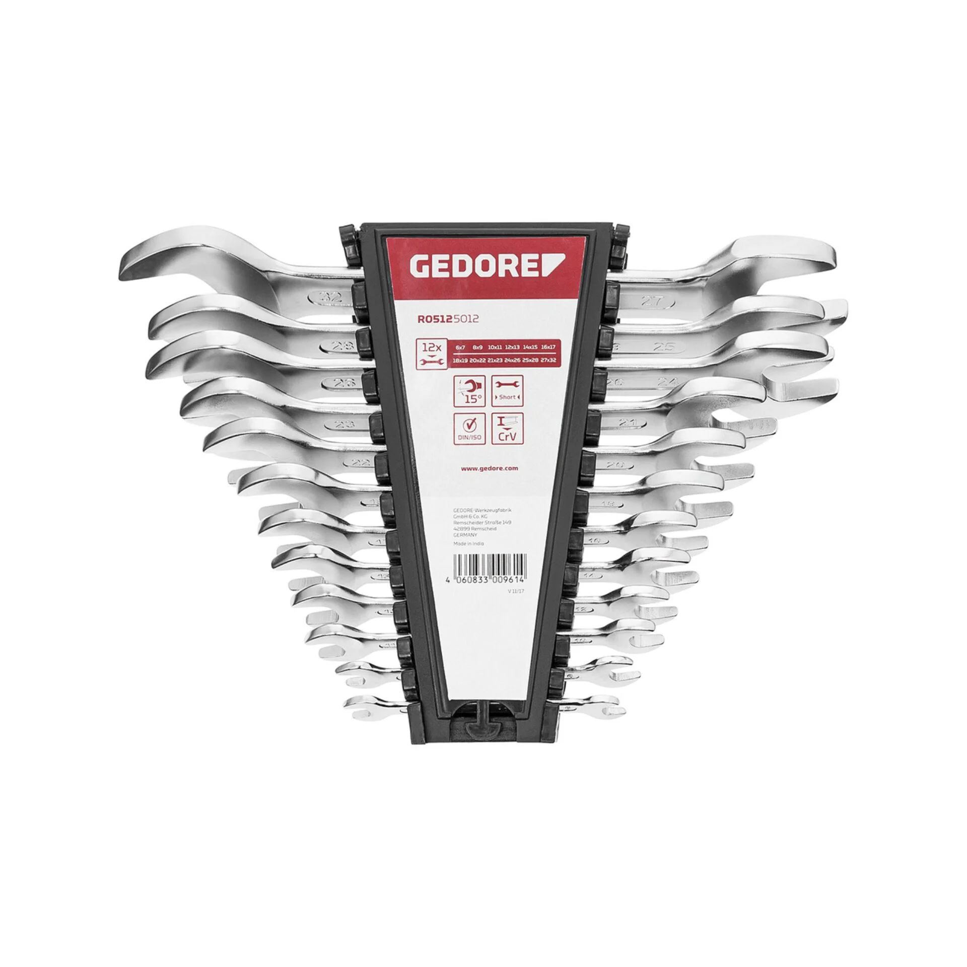 GEDORE red doppelmaulschluessel  satz kurz  metrisch  12 teilig Schraubendreher & Zangen
