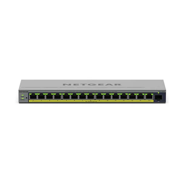 NETGEAR GS116EPP Managed L2 L3 Gigabit Ethernet  10 100 1000  Power over Ethernet  PoE  Grau Switches