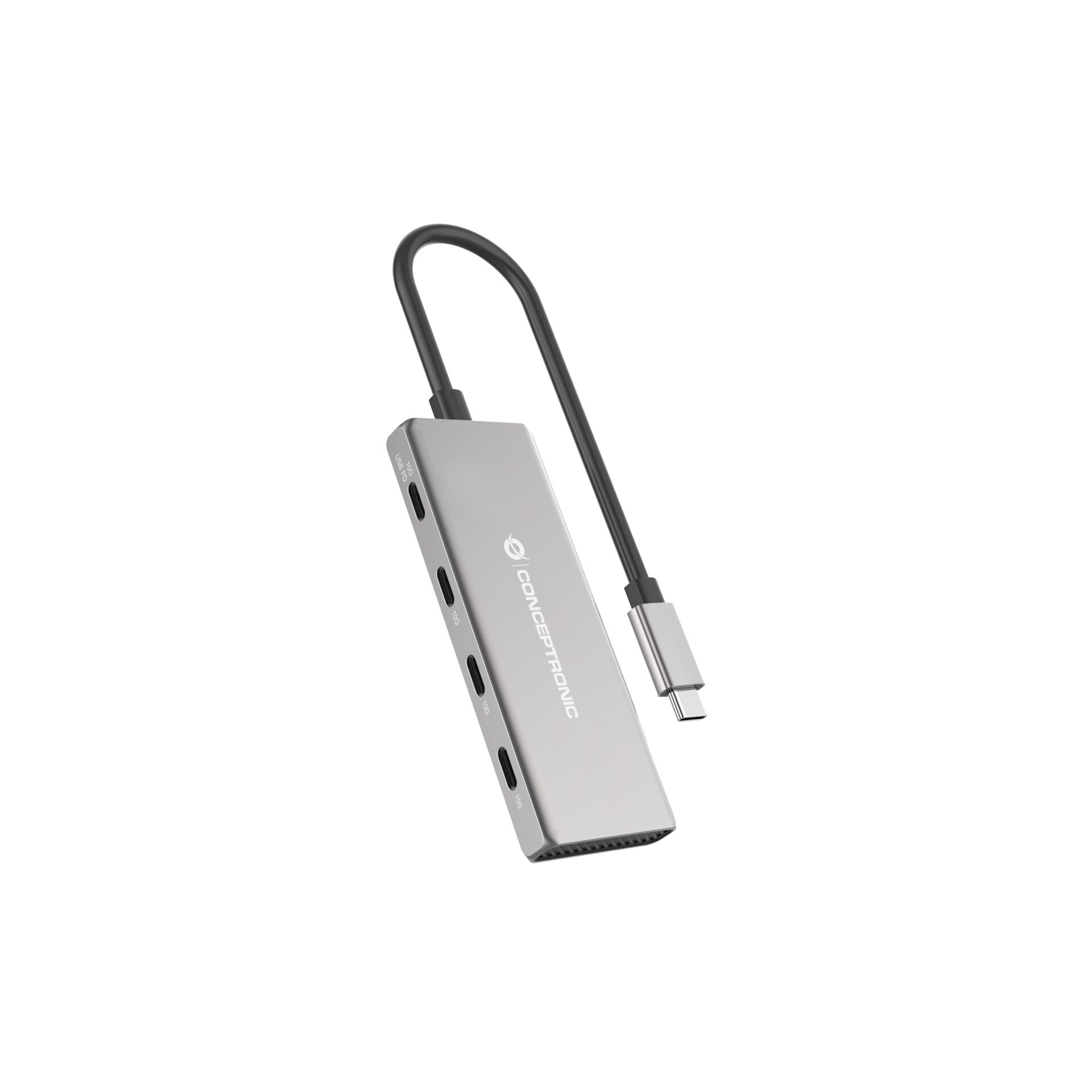 Conceptronic HUBBIES16G Schnittstellen Hub USB 3 2 Gen 2  3 1 Gen 2  Type C 10000 Mbit s Grau Akkus Powerbanks & Kabel